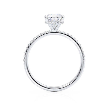 2.50 CT Cushion Lab-Grown Diamond Hidden Halo Engagement Ring 5