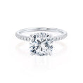 Load image into Gallery viewer, 2.50 CT Cushion Lab-Grown Diamond Hidden Halo Engagement Ring
