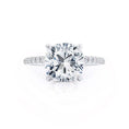 Load image into Gallery viewer, 2.50 CT Cushion Lab-Grown Diamond Hidden Halo Engagement Ring
