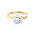 Load image into Gallery viewer, 1.50 CT Round Lab-Grown Diamond Solitaire Engagement Ring In Gold Elegance
