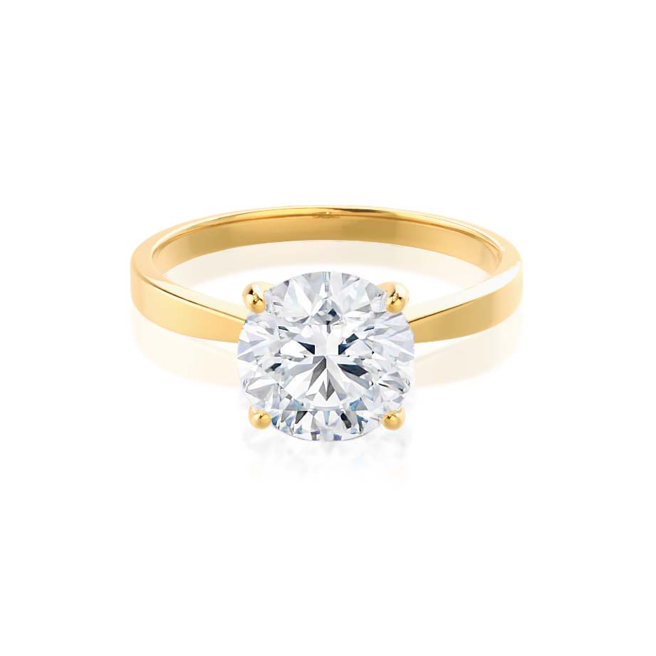 1.50 CT Round Lab-Grown Diamond Solitaire Engagement Ring In Gold Elegance