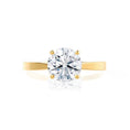 Load image into Gallery viewer, 1.50 CT Round Lab-Grown Diamond Solitaire Engagement Ring In Gold Elegance
