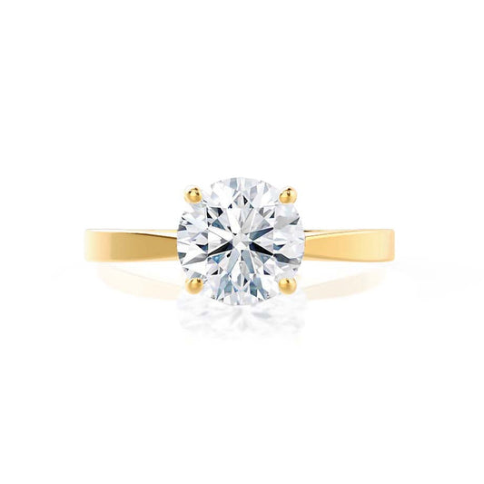 1.50 CT Round Lab-Grown Diamond Solitaire Engagement Ring In Gold Elegance