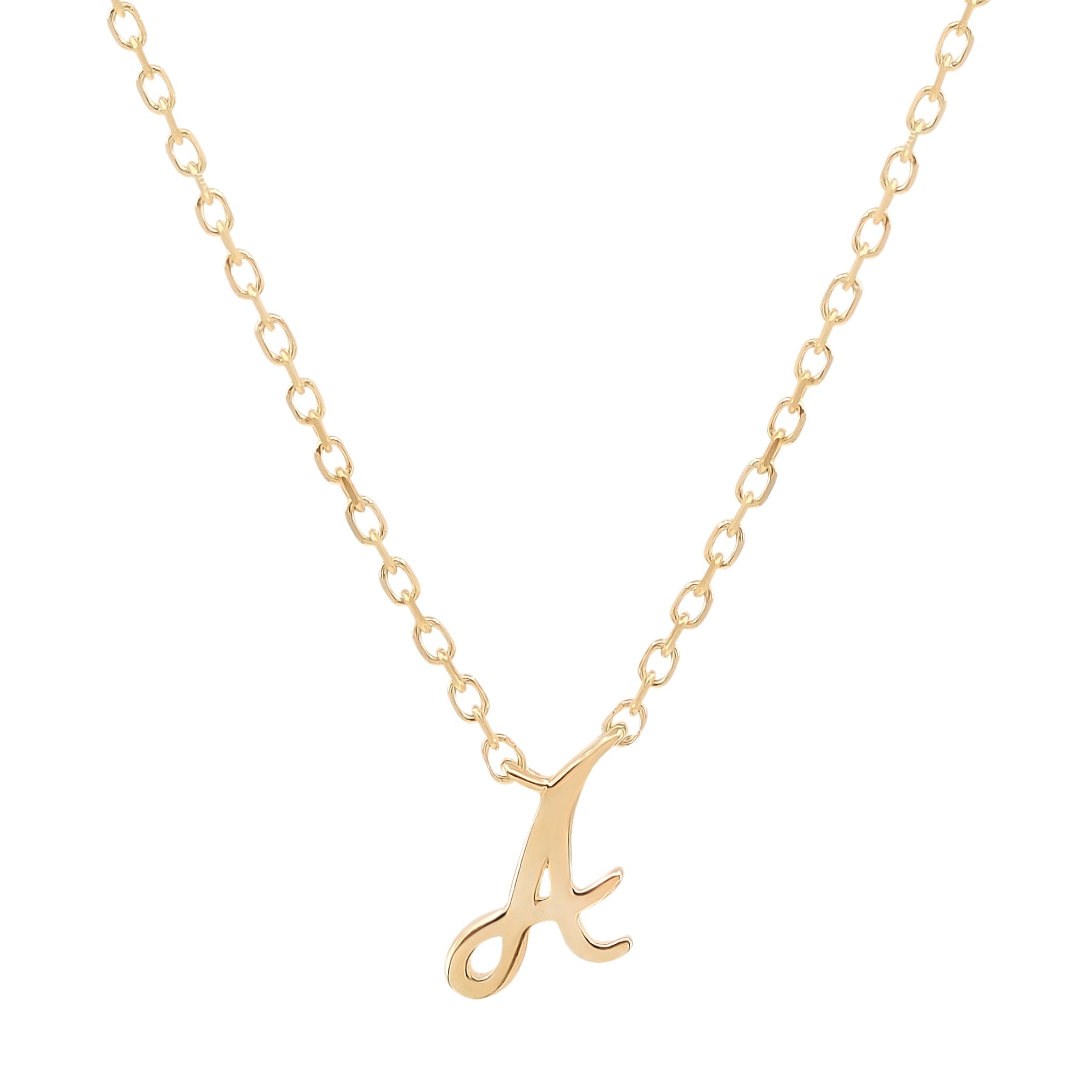 Golden Charm Initial Pendant Necklace