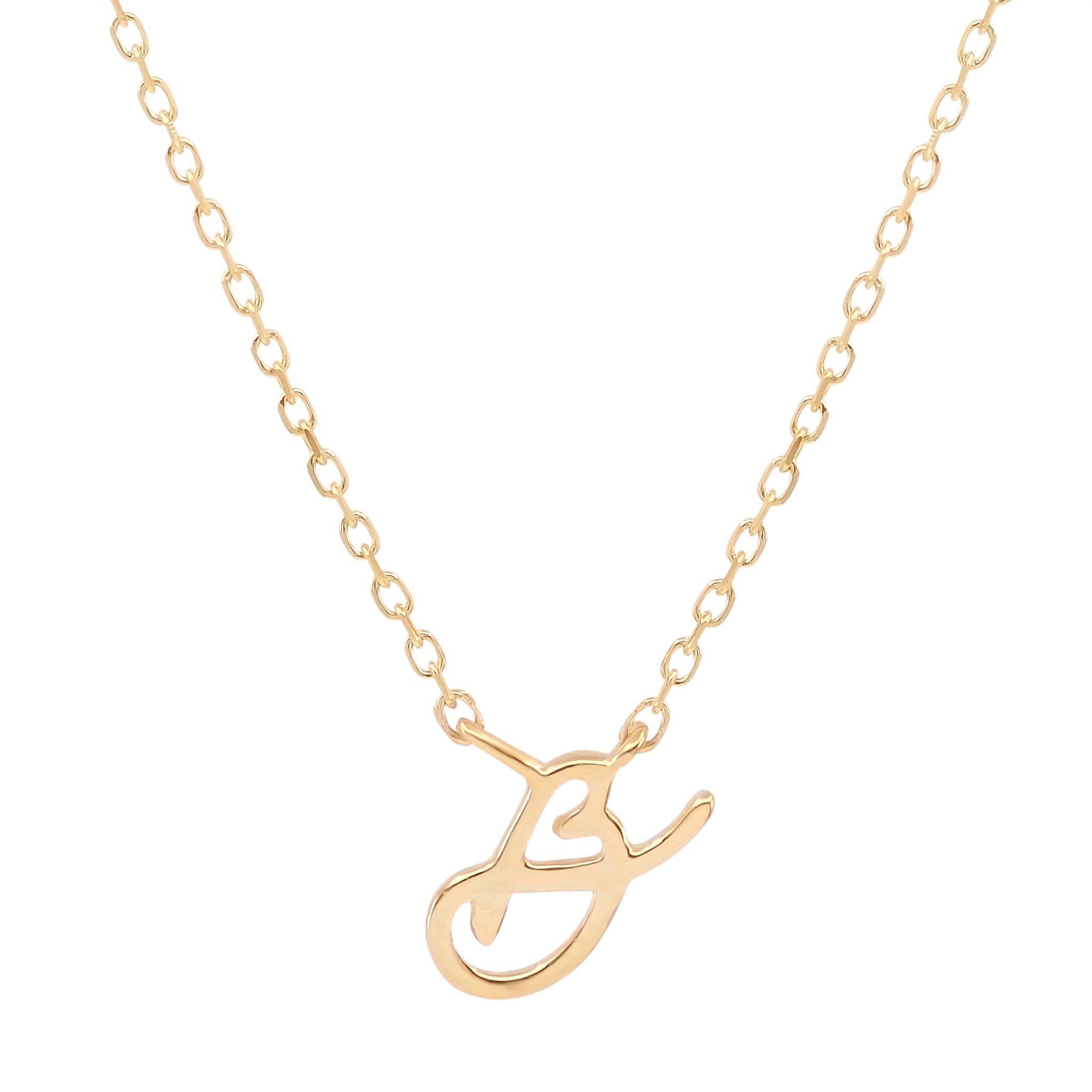 Golden Charm Initial Pendant Necklace