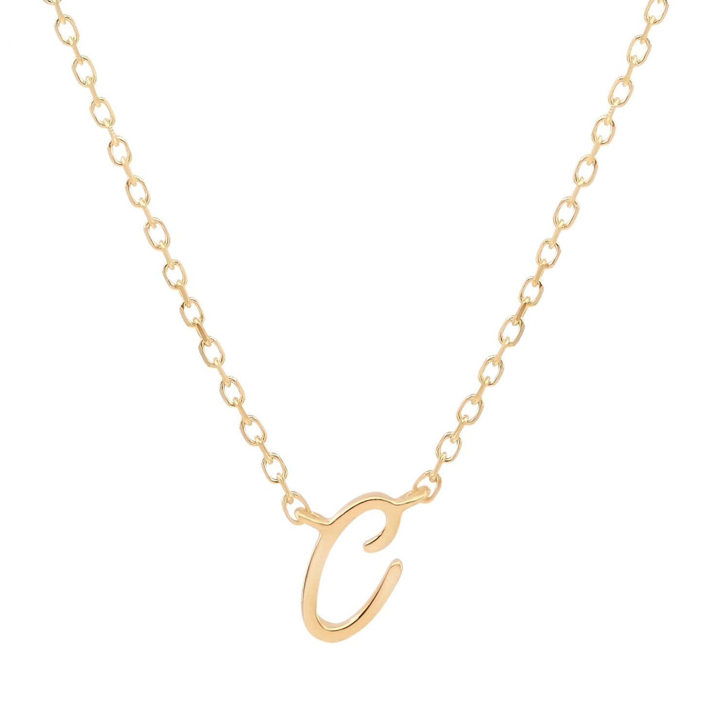 Golden Charm Initial Pendant Necklace 32
