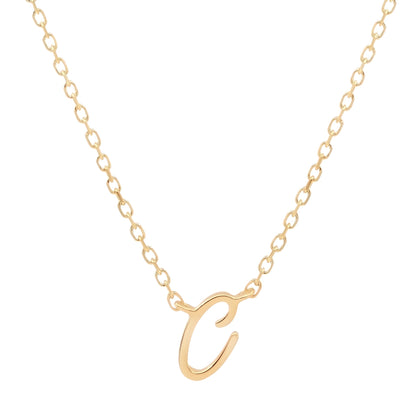 Golden Charm Initial Pendant Necklace 32