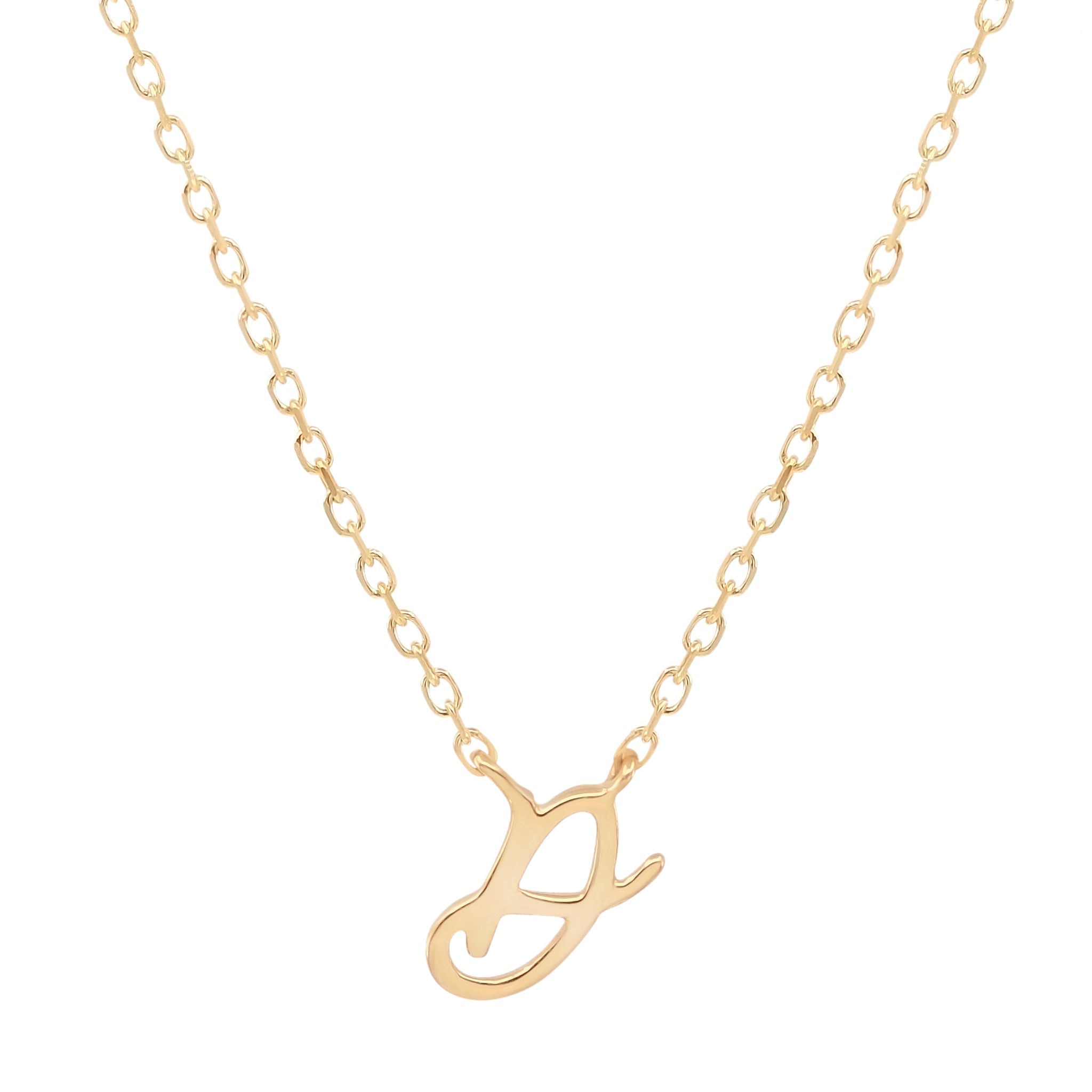 Golden Charm Initial Pendant Necklace