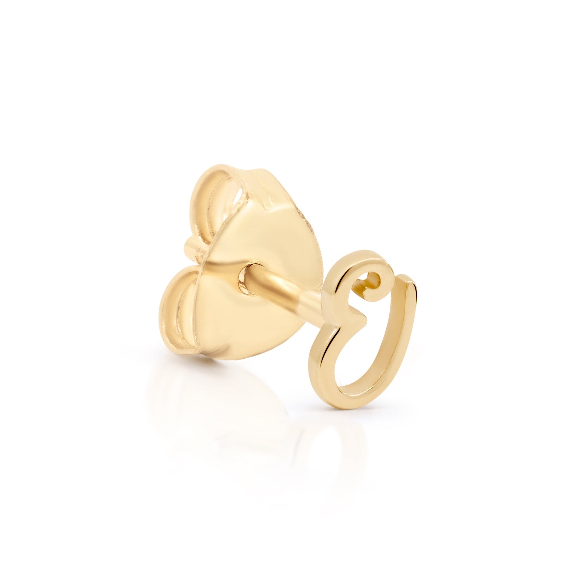 Letter Initial Single Stud Earring 15
