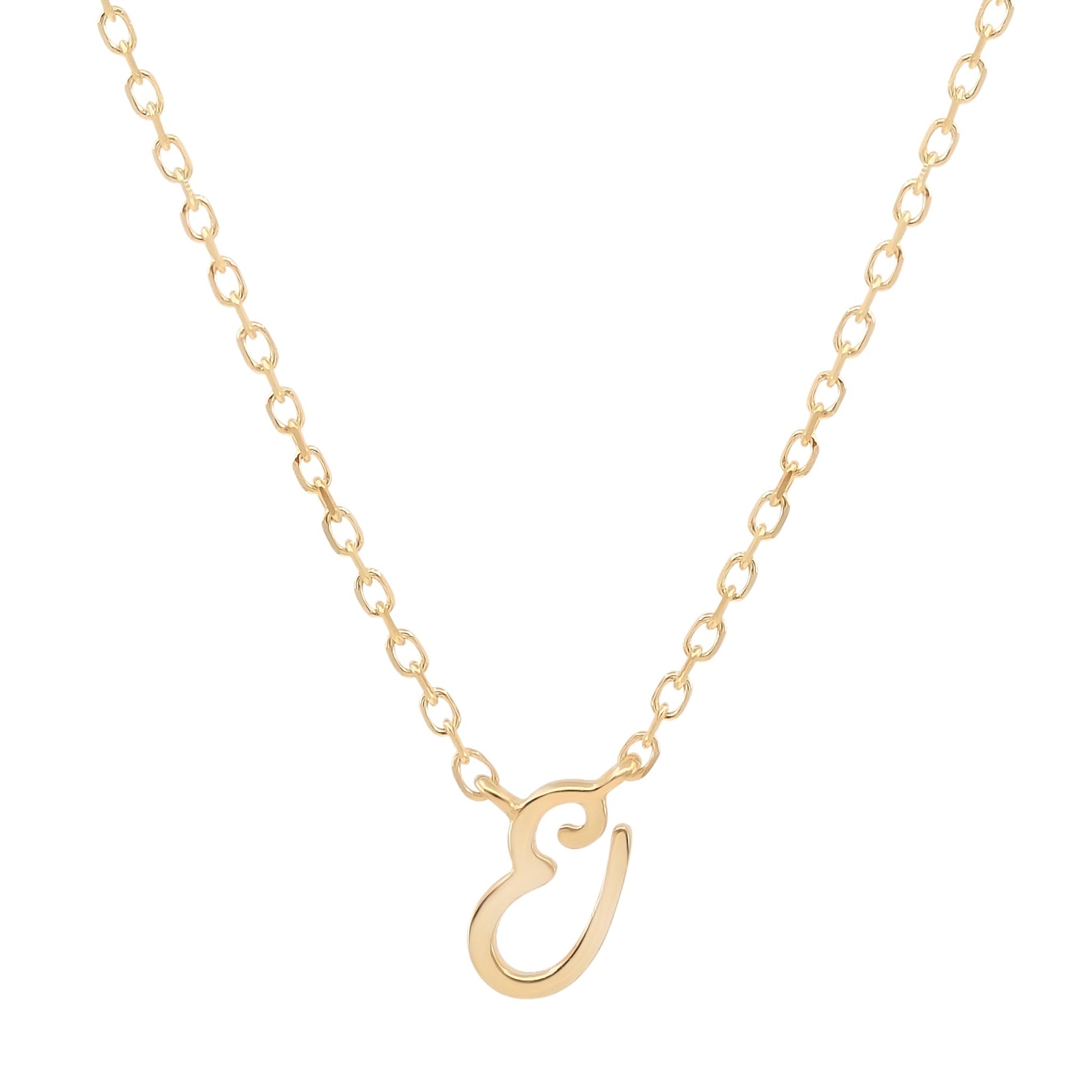 Golden Charm Initial Pendant Necklace 30