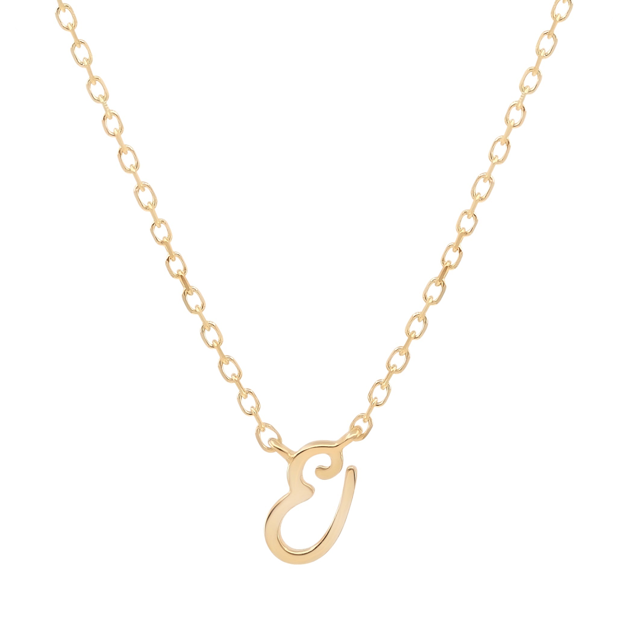 Golden Charm Initial Pendant Necklace