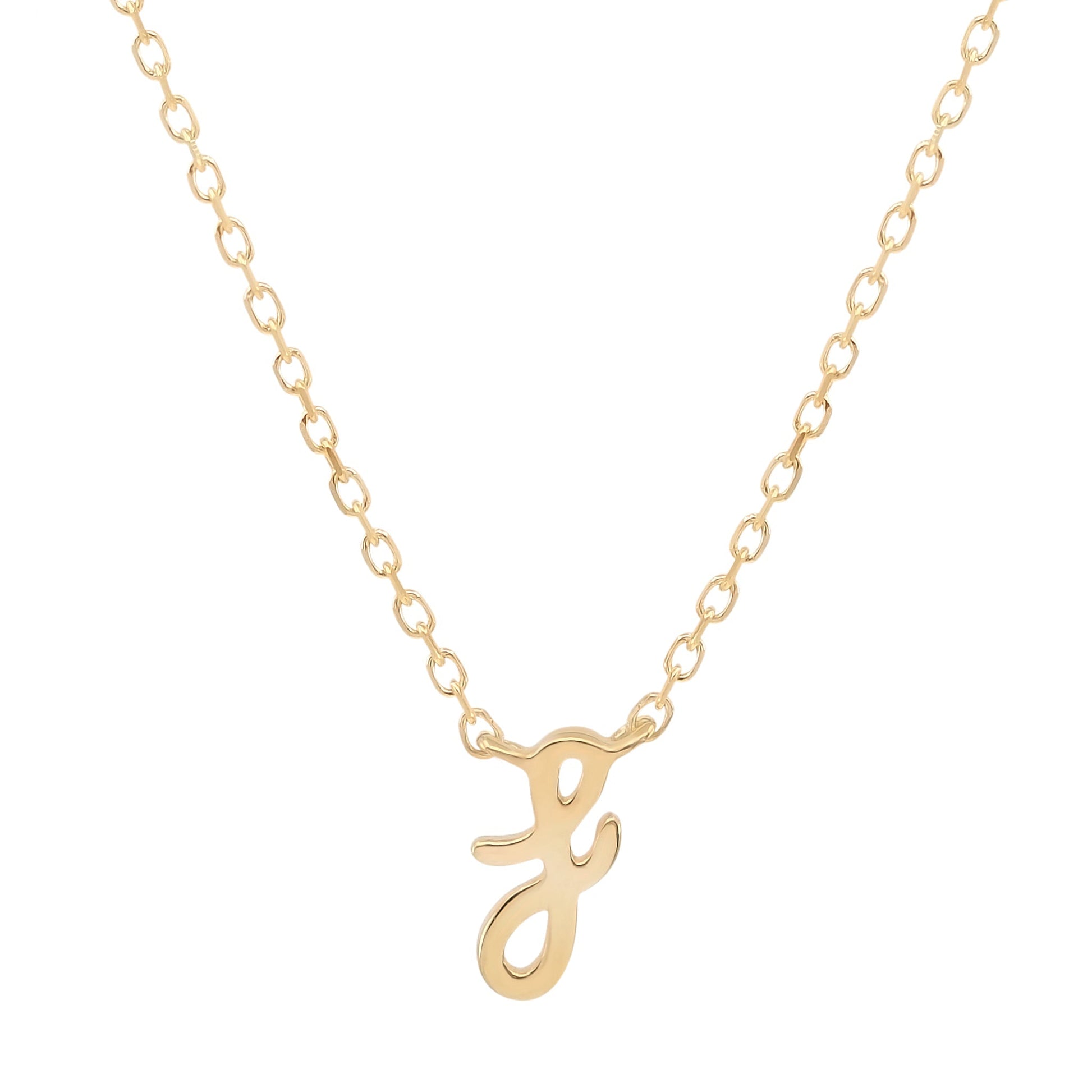 Golden Charm Initial Pendant Necklace 29