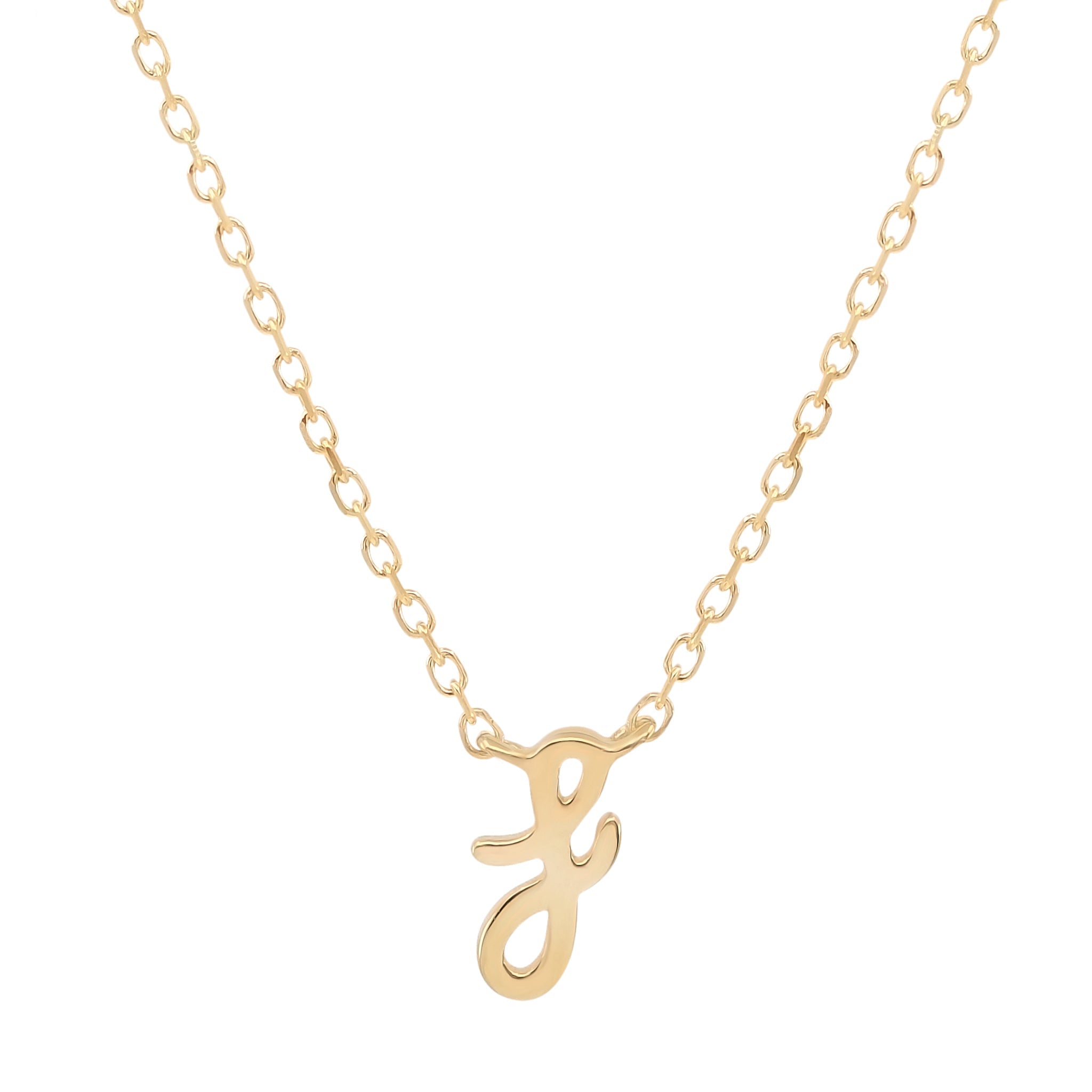 Golden Charm Initial Pendant Necklace