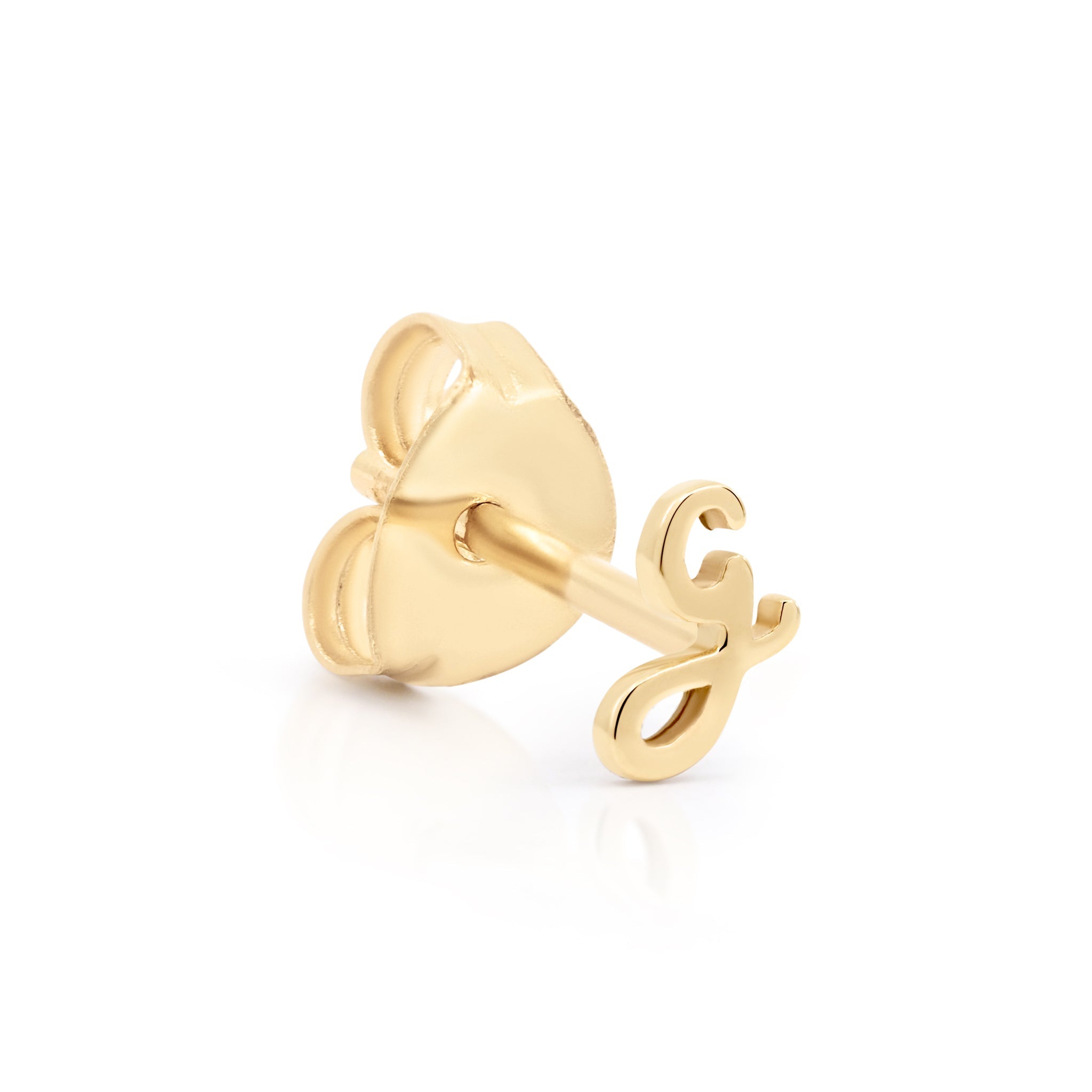 Letter Initial Single Stud Earring