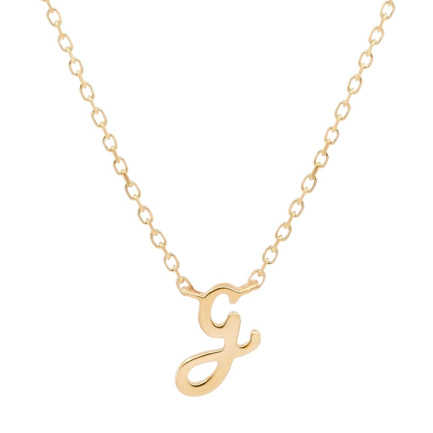 Golden Charm Initial Pendant Necklace 28