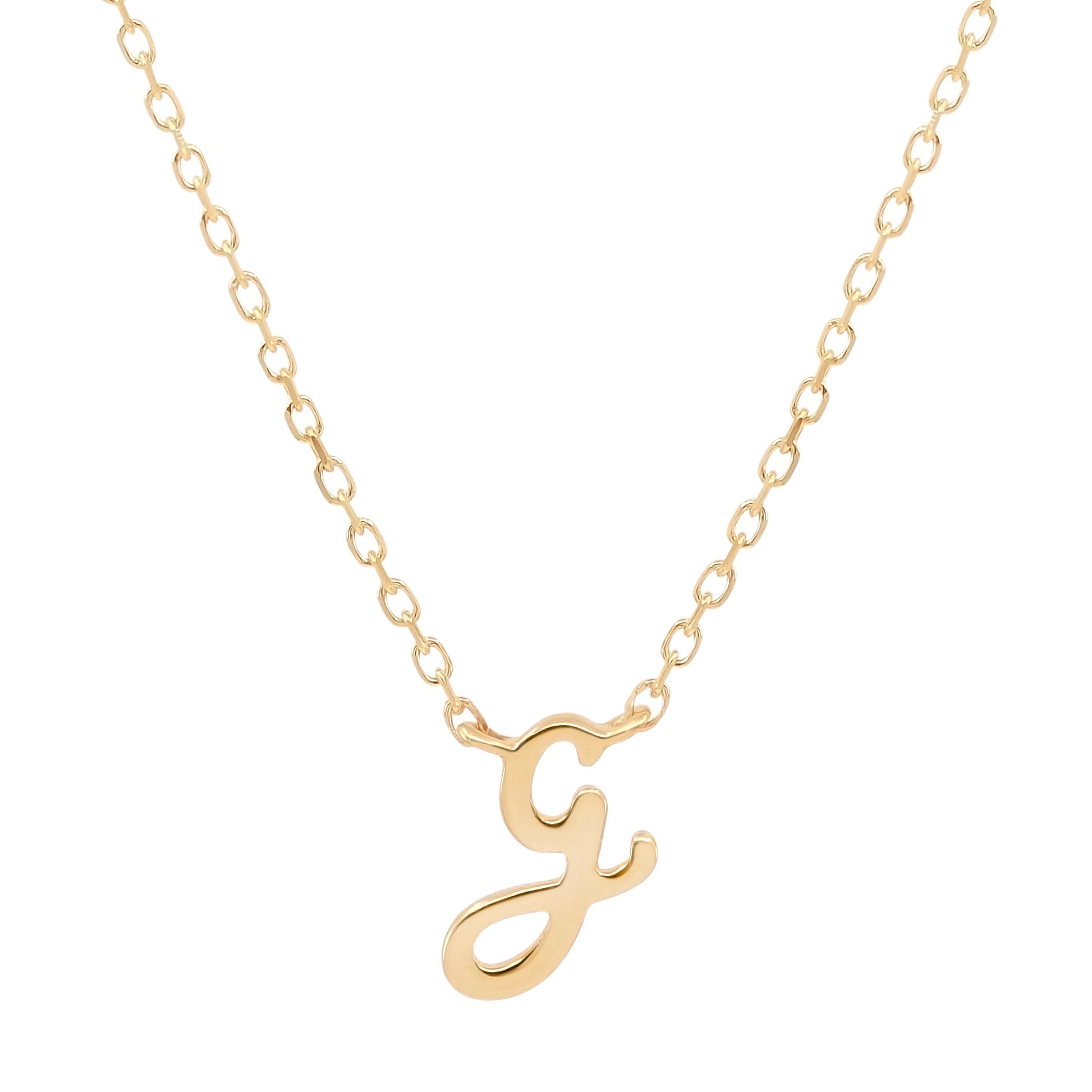Golden Charm Initial Pendant Necklace 28
