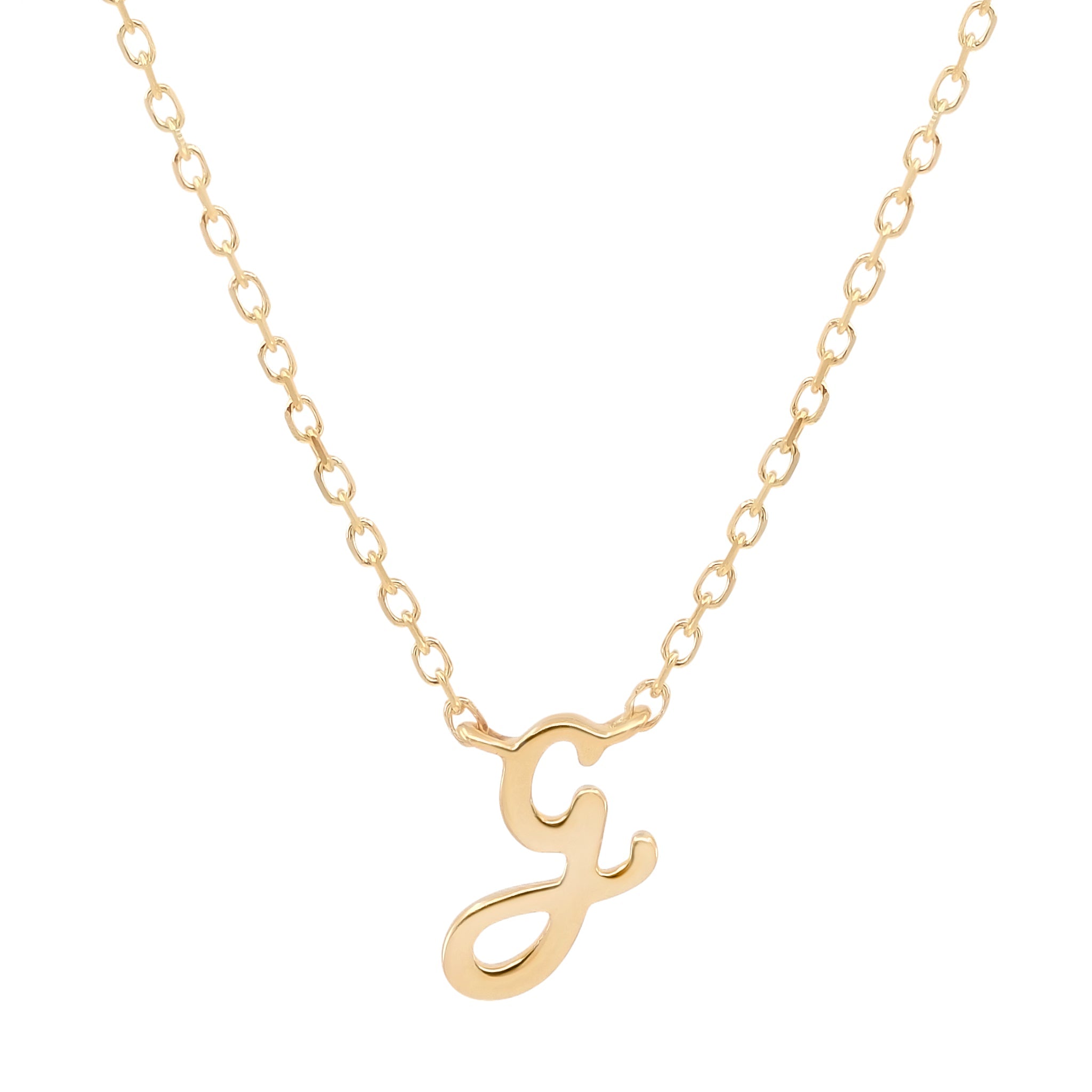 Golden Charm Initial Pendant Necklace