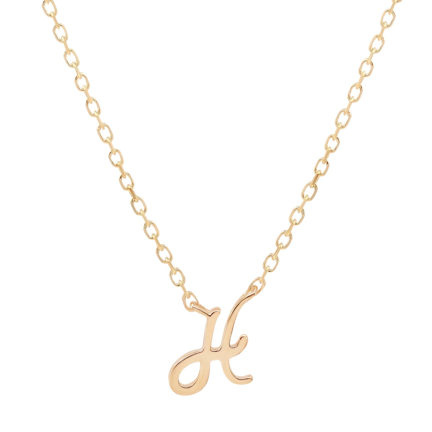 Golden Charm Initial Pendant Necklace 27