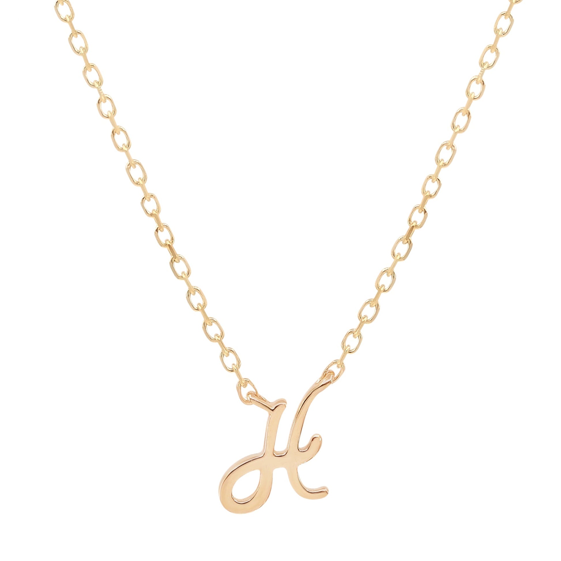 Golden Charm Initial Pendant Necklace 27