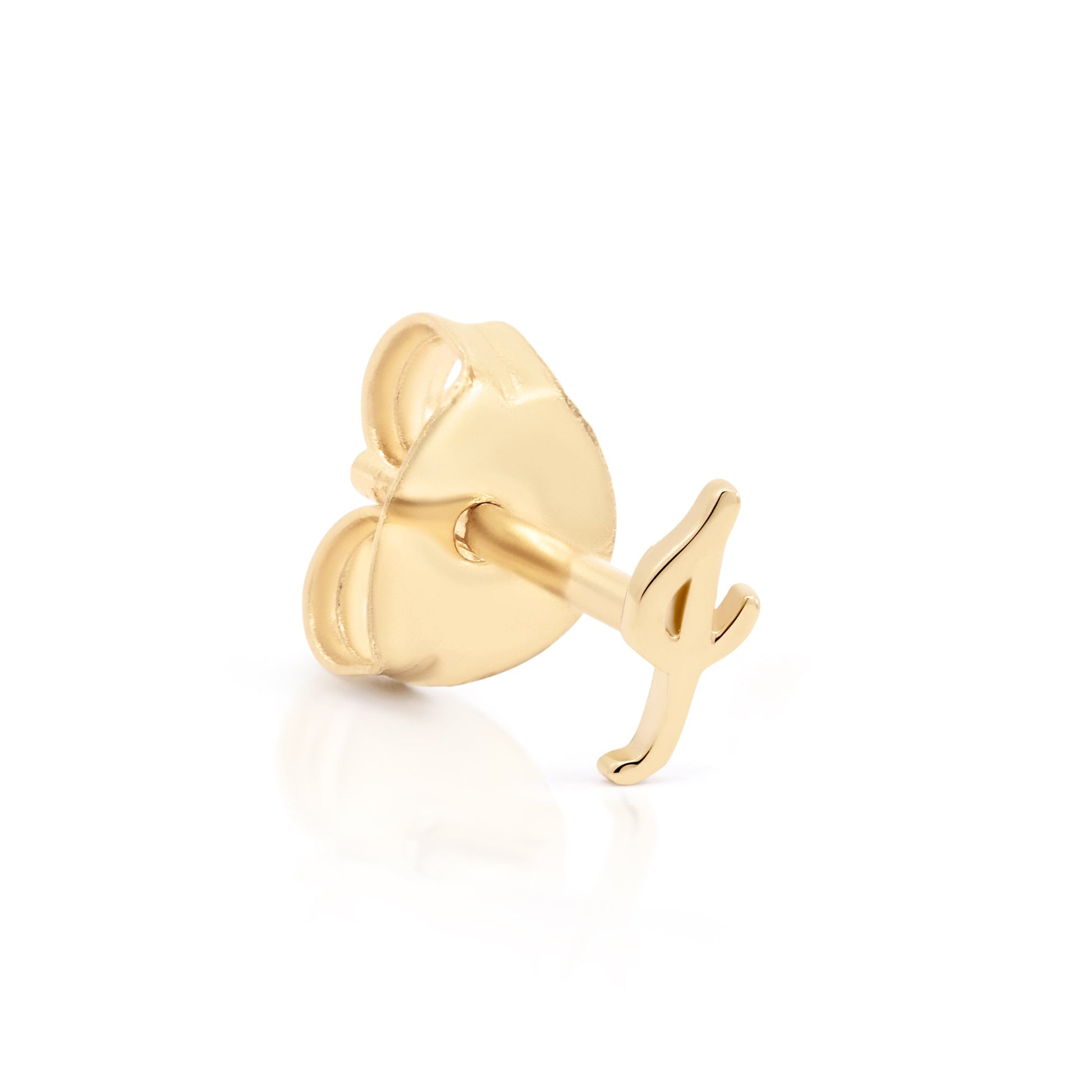 Letter Initial Single Stud Earring 19