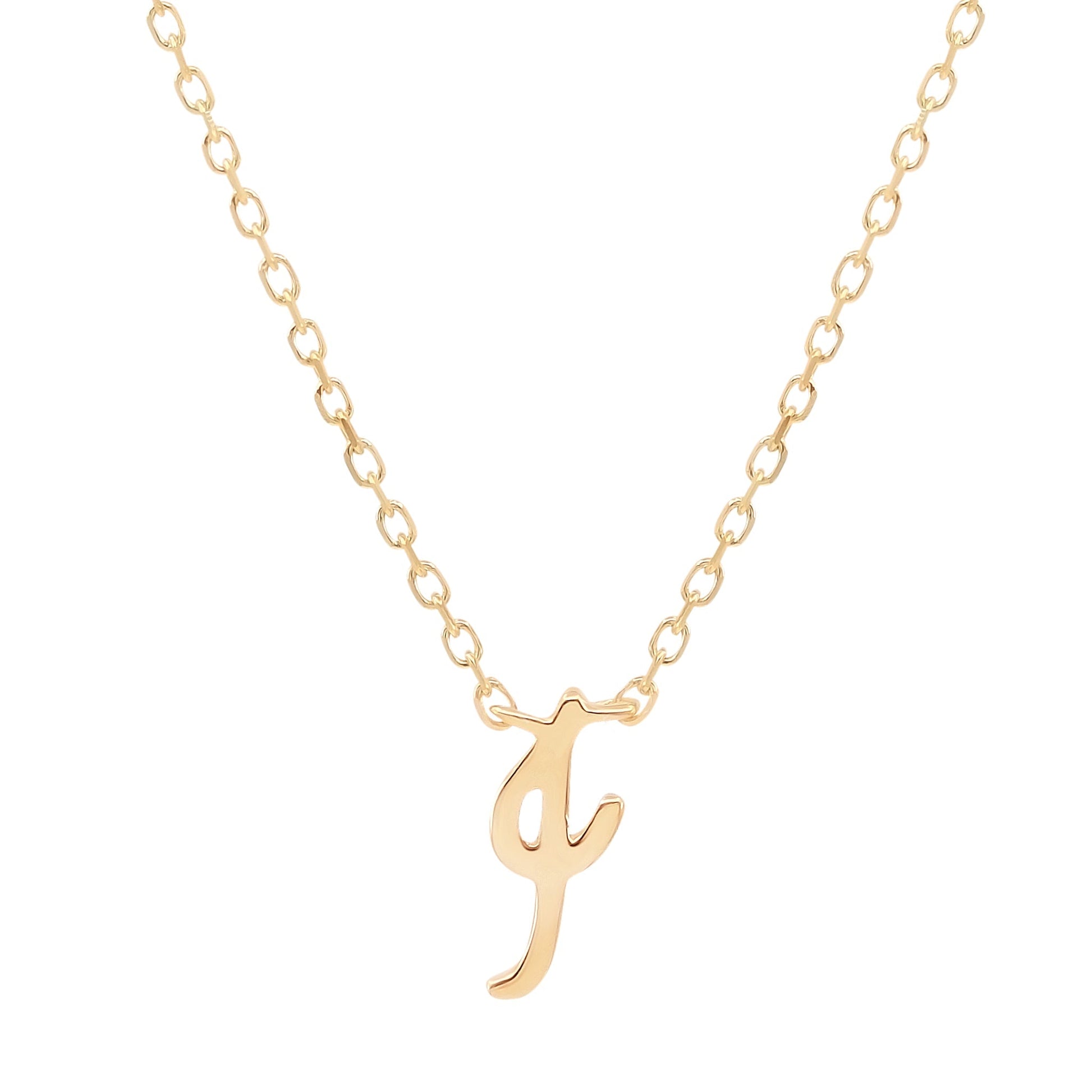 Golden Charm Initial Pendant Necklace 26