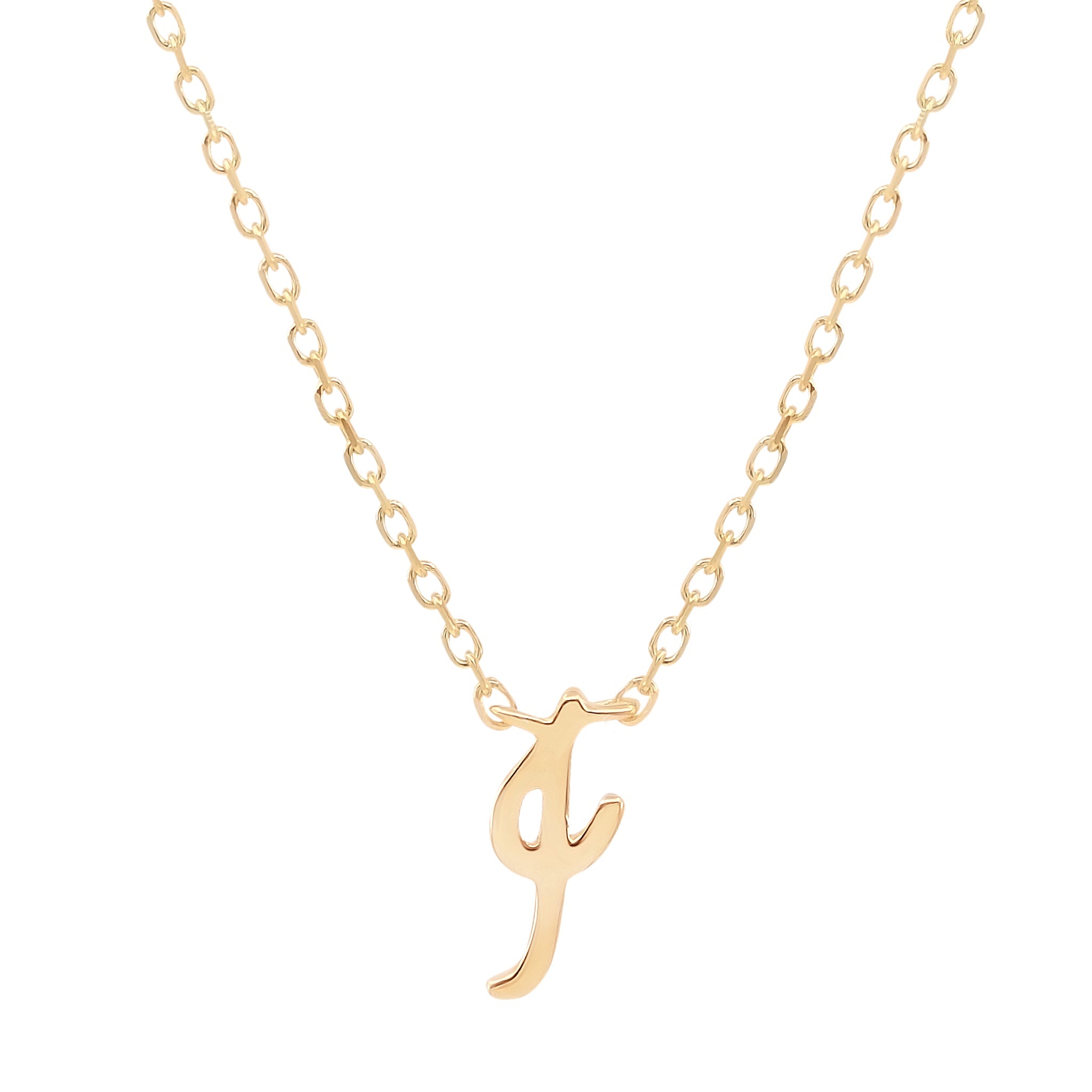 Golden Charm Initial Pendant Necklace