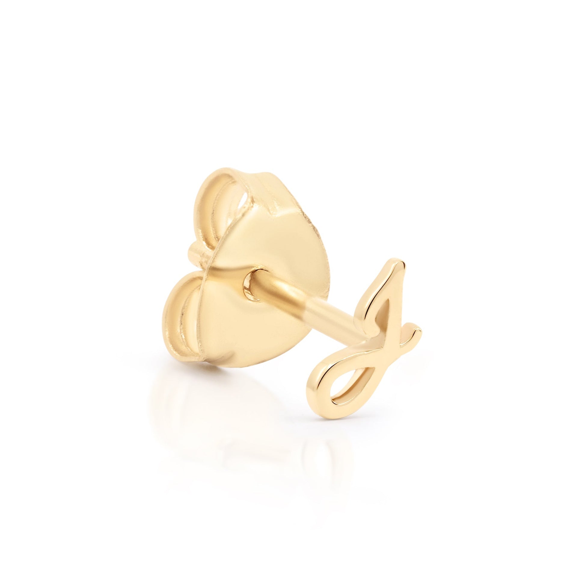 Letter Initial Single Stud Earring 20