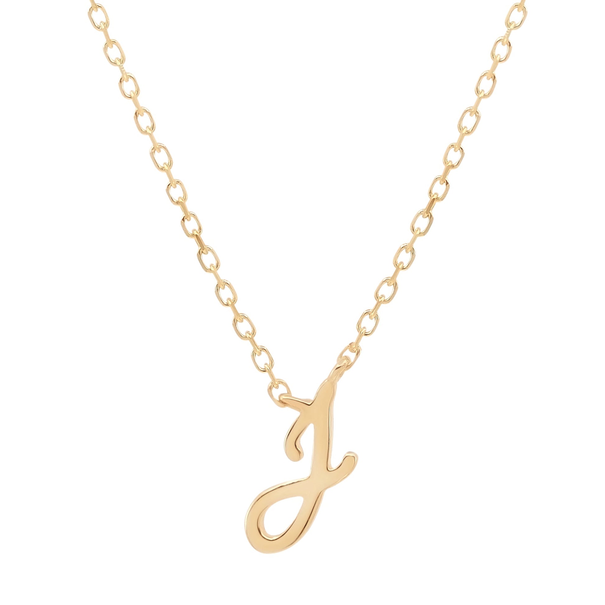Golden Charm Initial Pendant Necklace 25