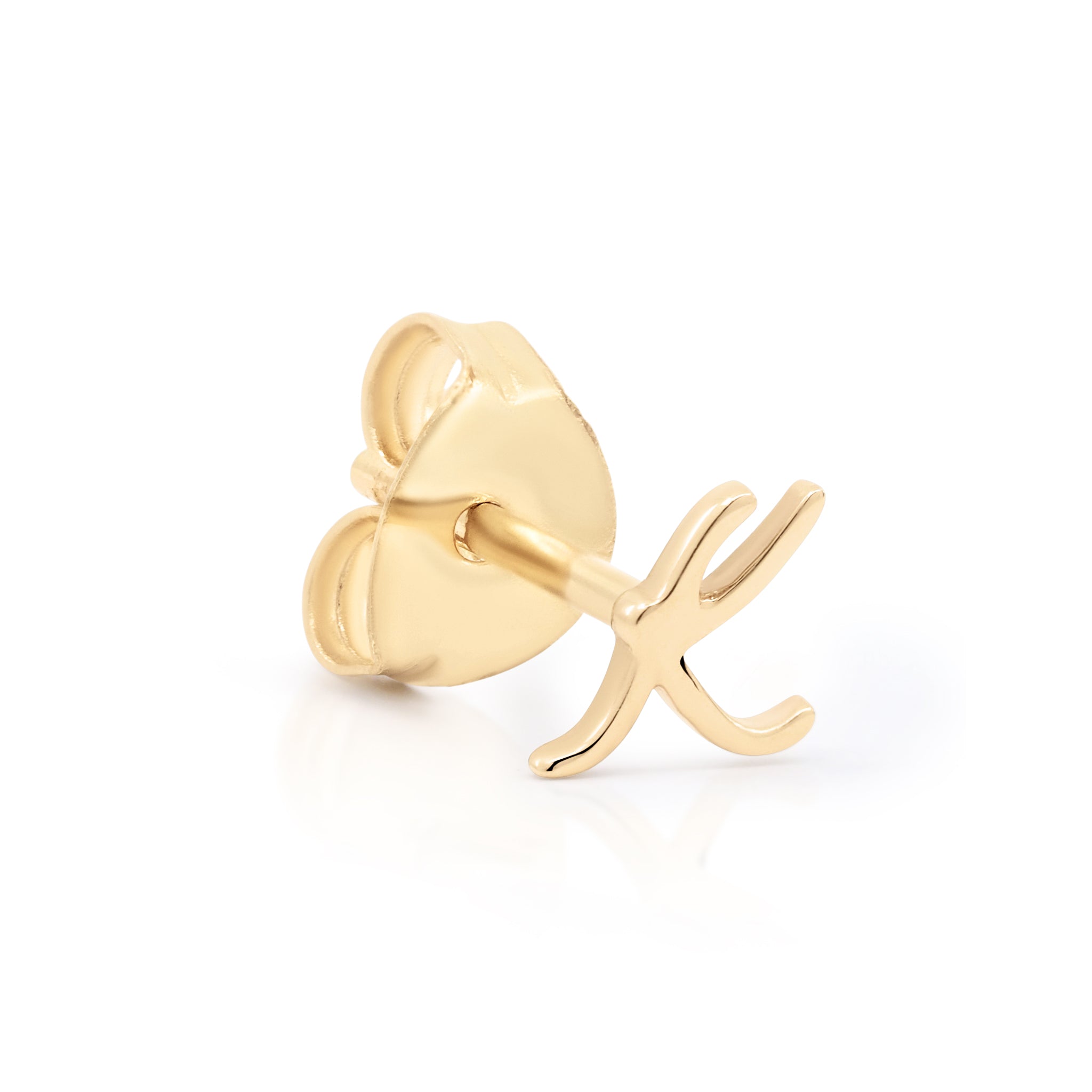 Letter Initial Single Stud Earring