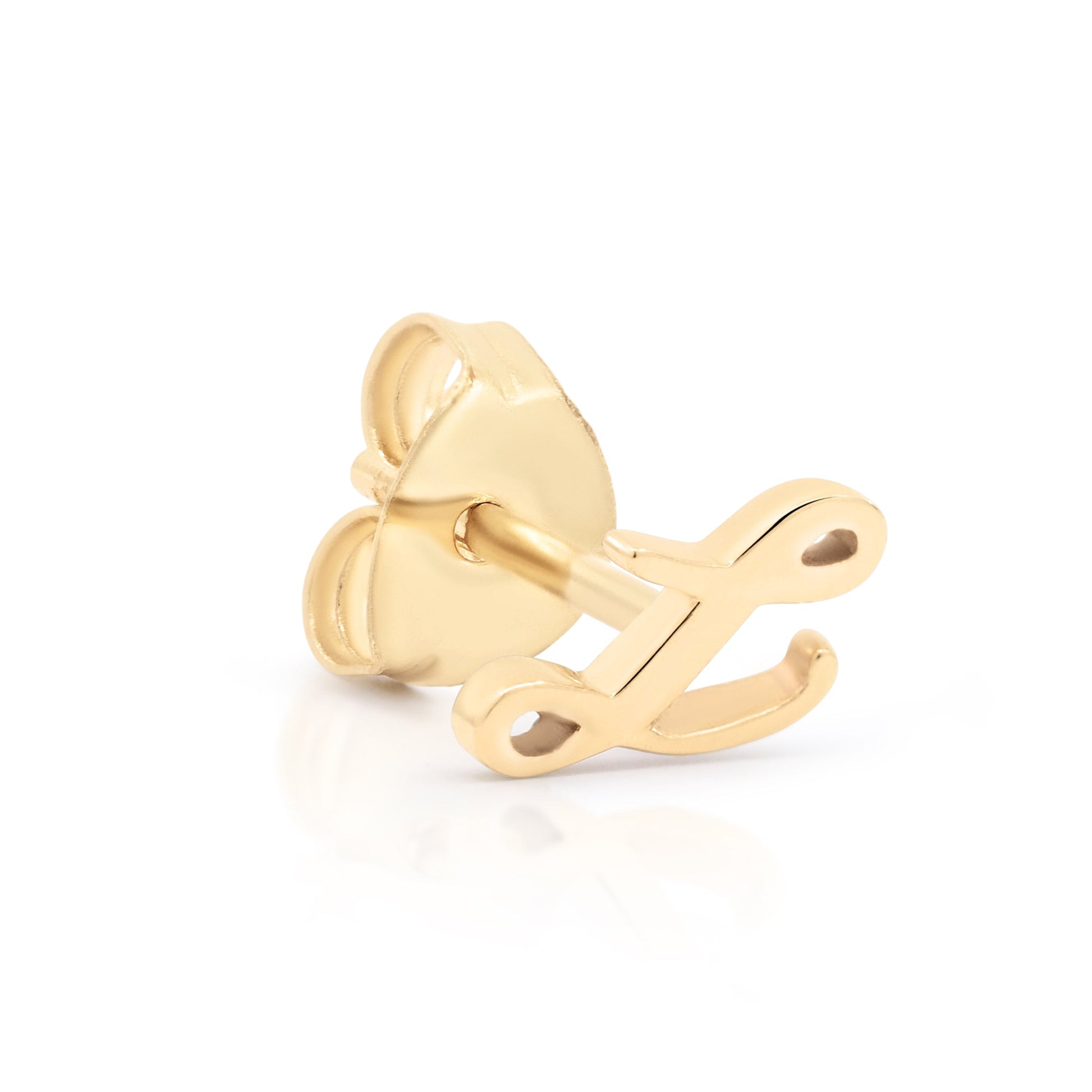 Letter Initial Single Stud Earring 23
