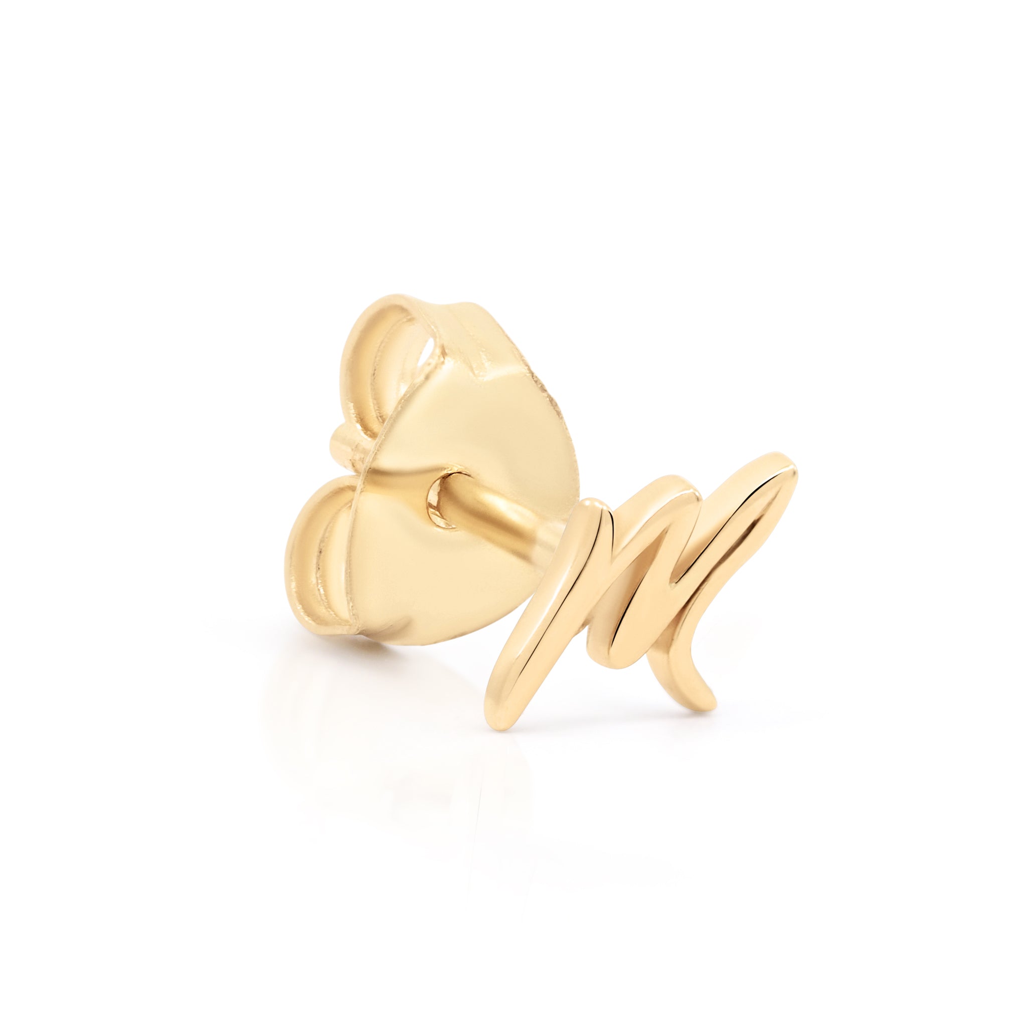 Letter Initial Single Stud Earring