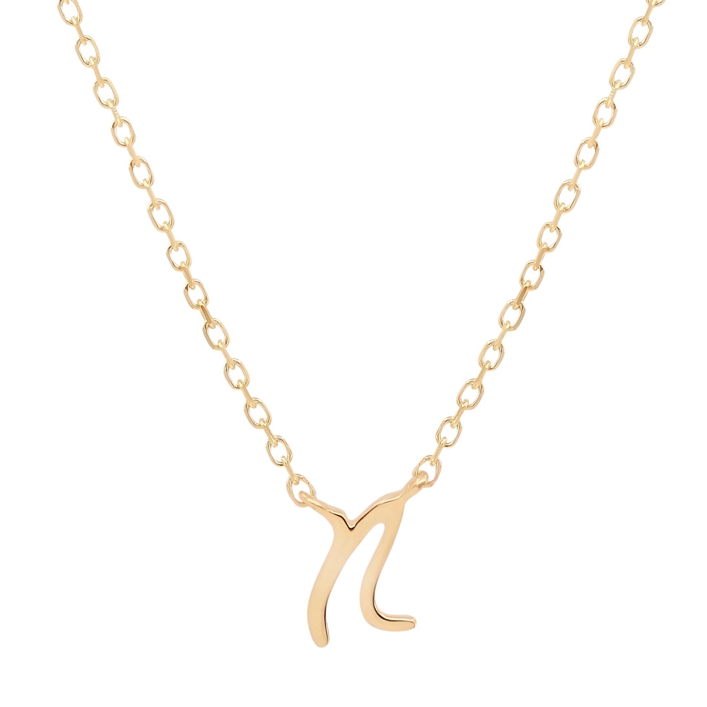Golden Charm Initial Pendant Necklace 21