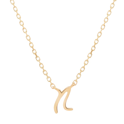 Golden Charm Initial Pendant Necklace 21