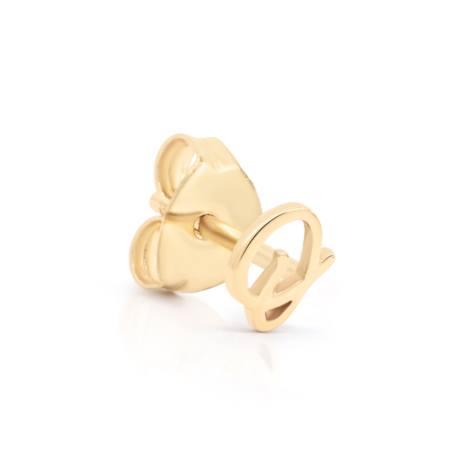 Letter Initial Single Stud Earring 26