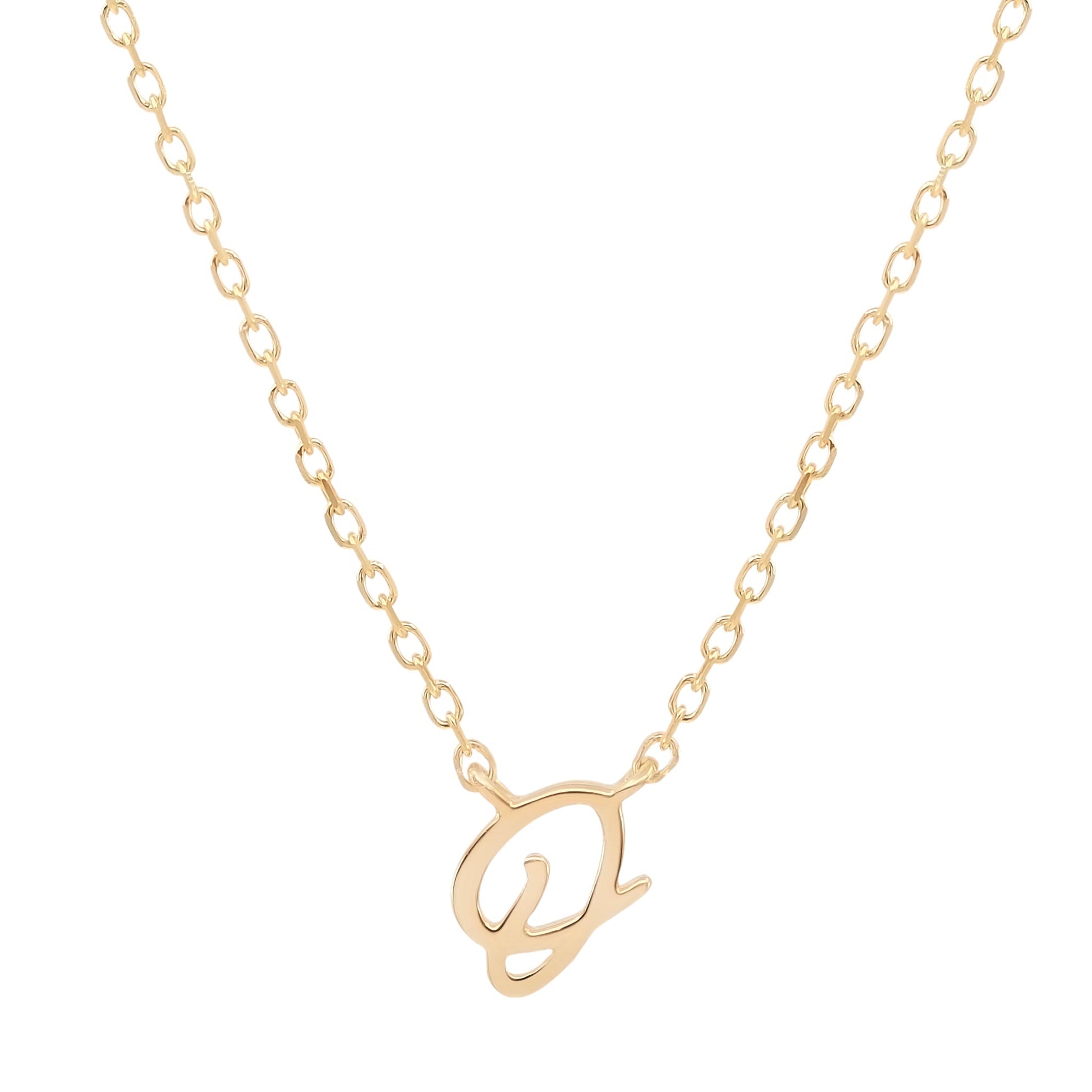 Golden Charm Initial Pendant Necklace 20