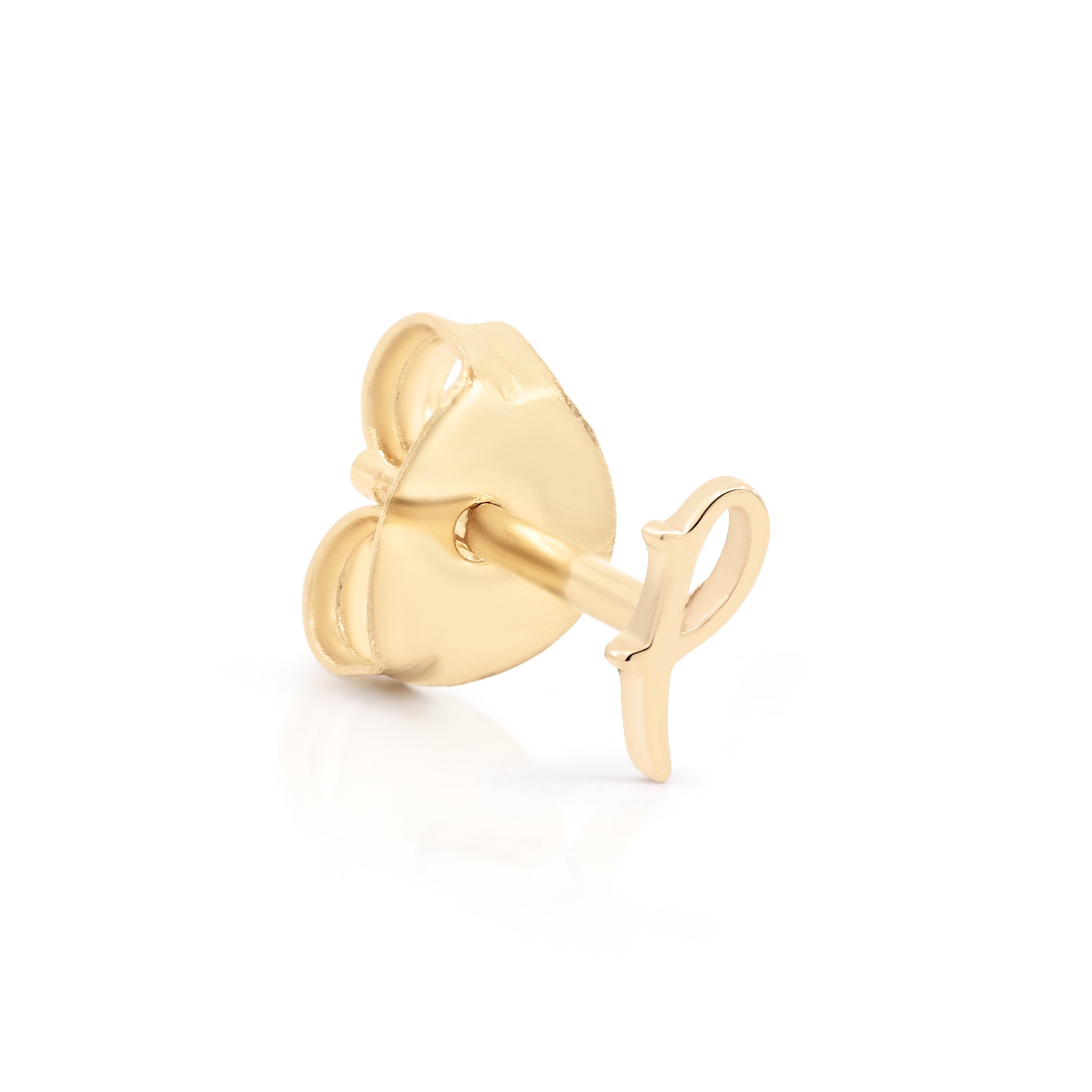 Letter Initial Single Stud Earring