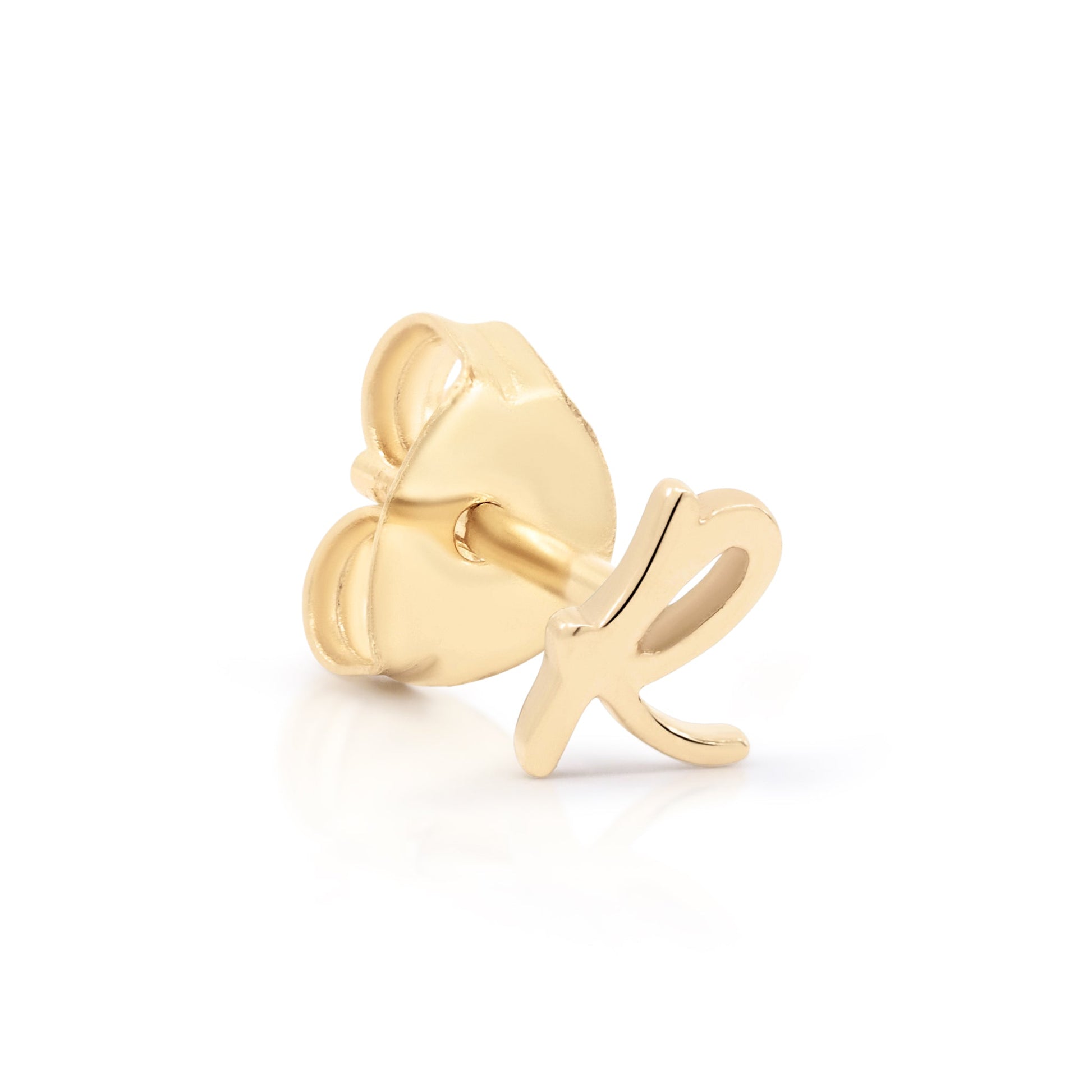 Letter Initial Single Stud Earring 28
