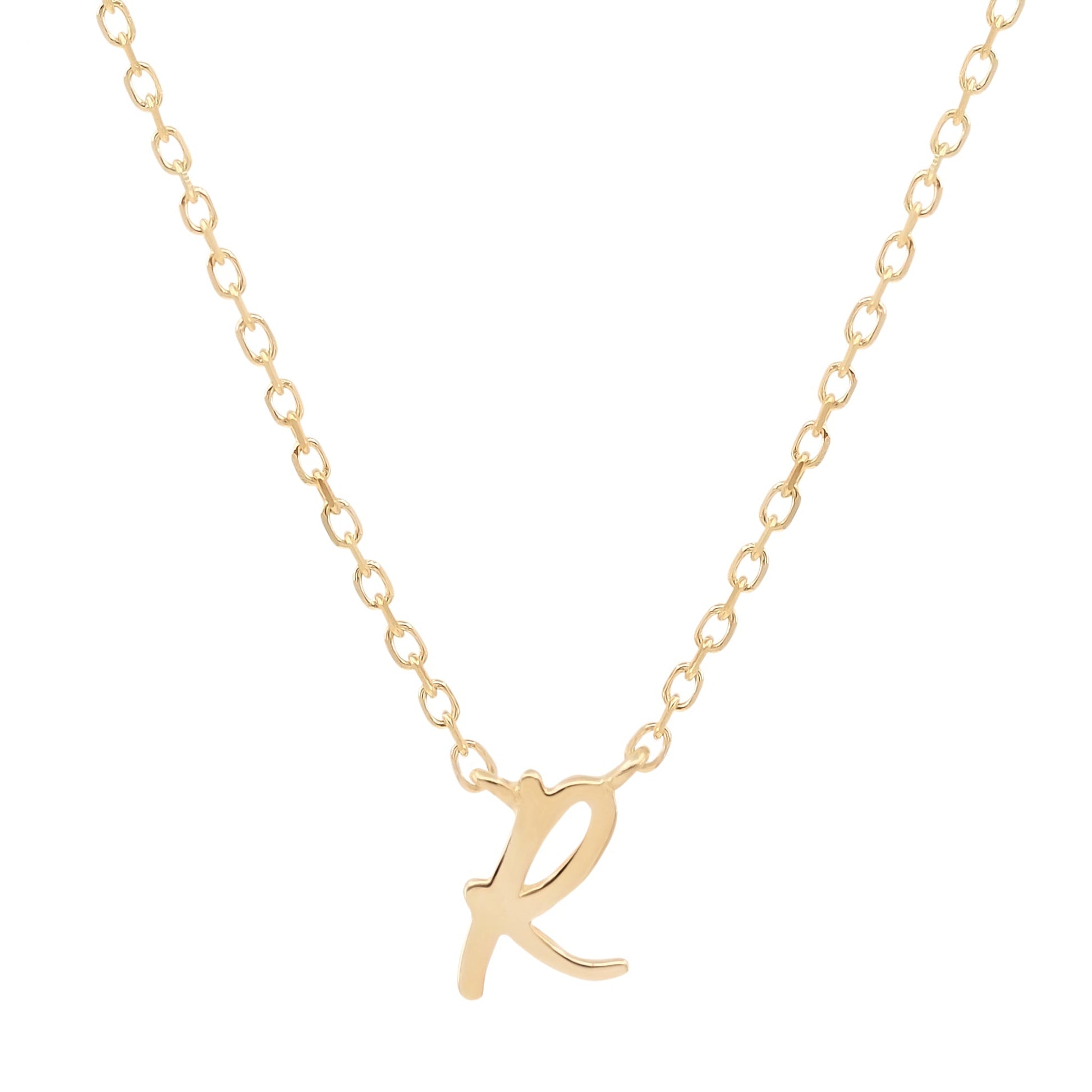 Golden Charm Initial Pendant Necklace 17
