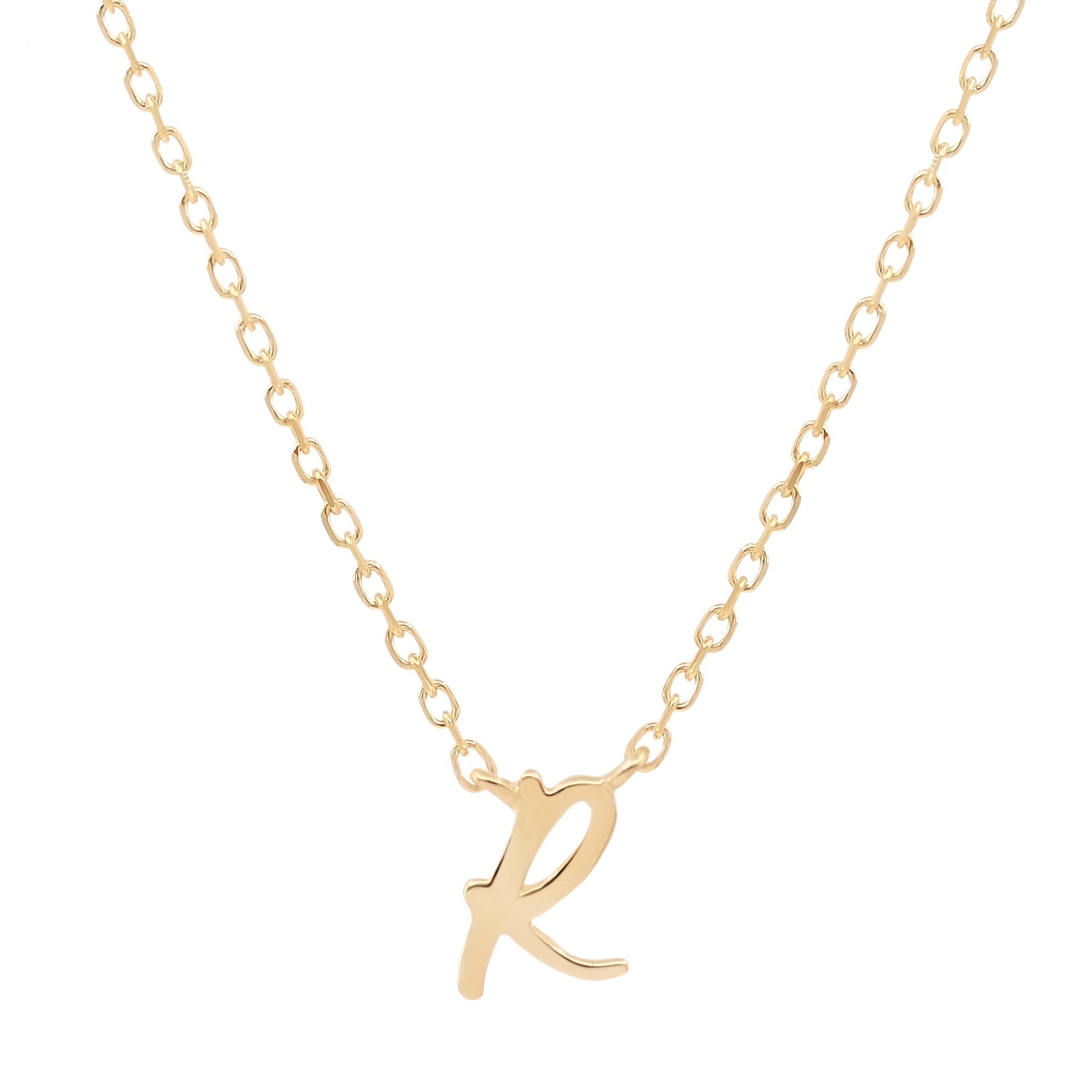 Golden Charm Initial Pendant Necklace