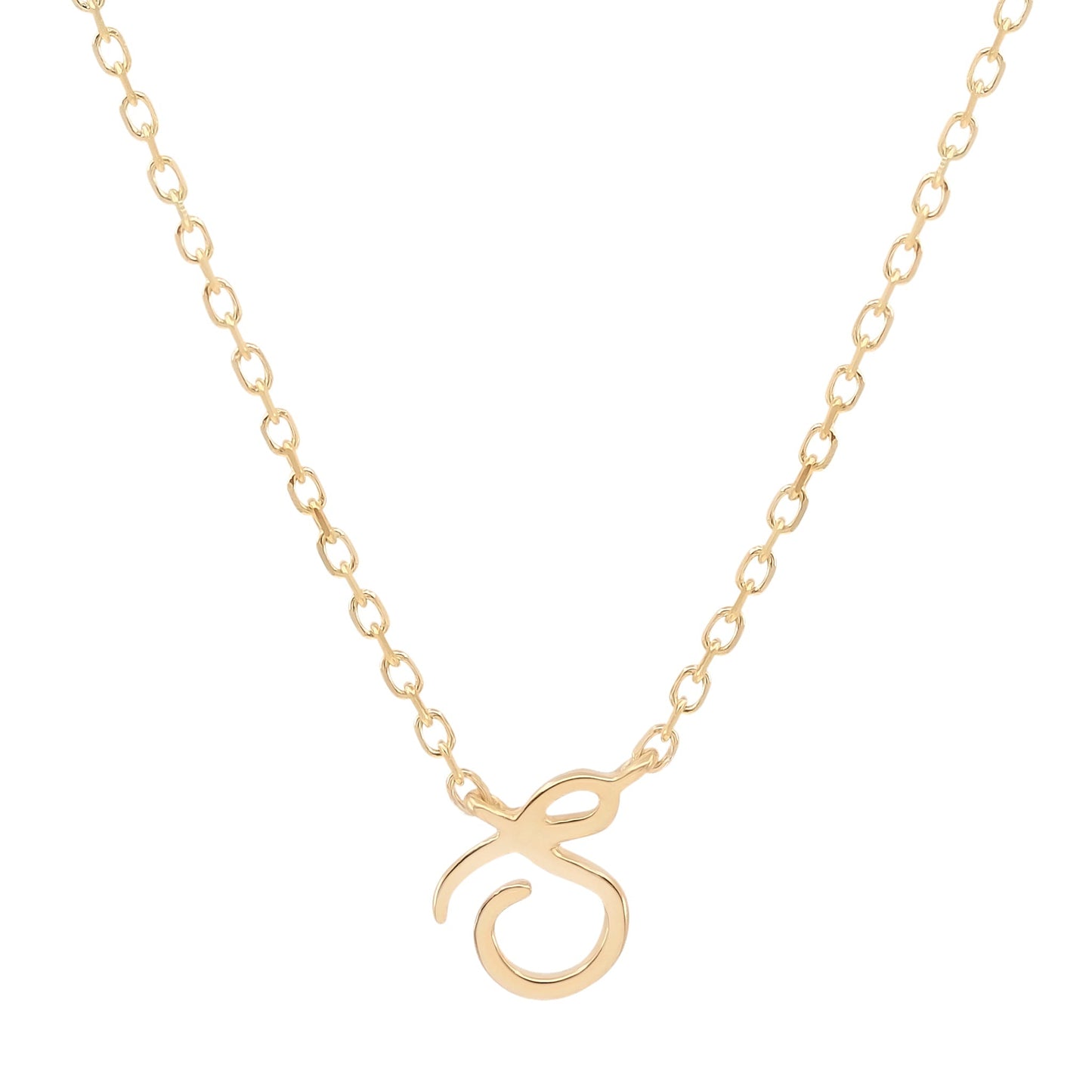 Golden Charm Initial Pendant Necklace 16