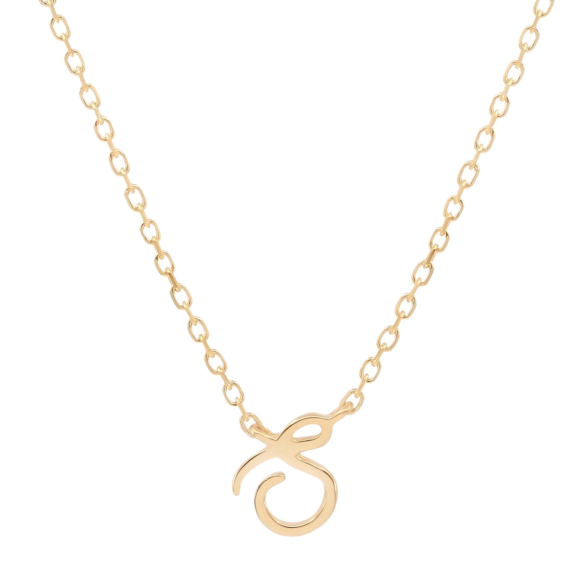 Golden Charm Initial Pendant Necklace