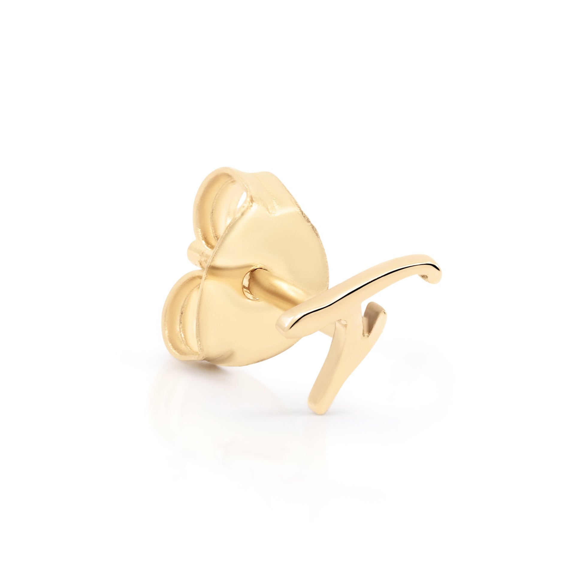 Letter Initial Single Stud Earring 30