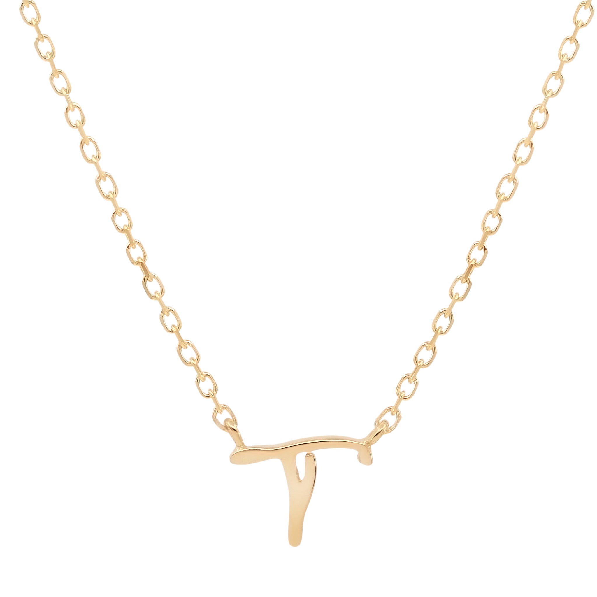 Golden Charm Initial Pendant Necklace