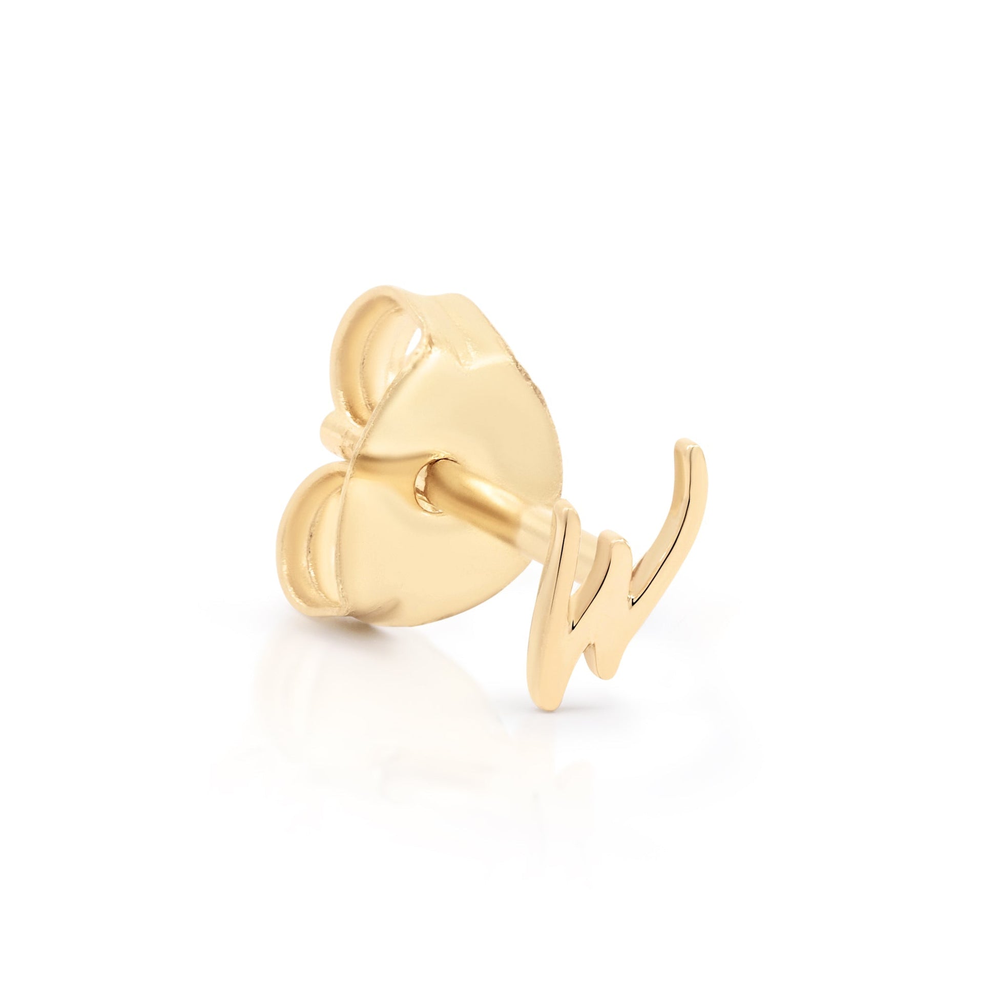 Letter Initial Single Stud Earring 32