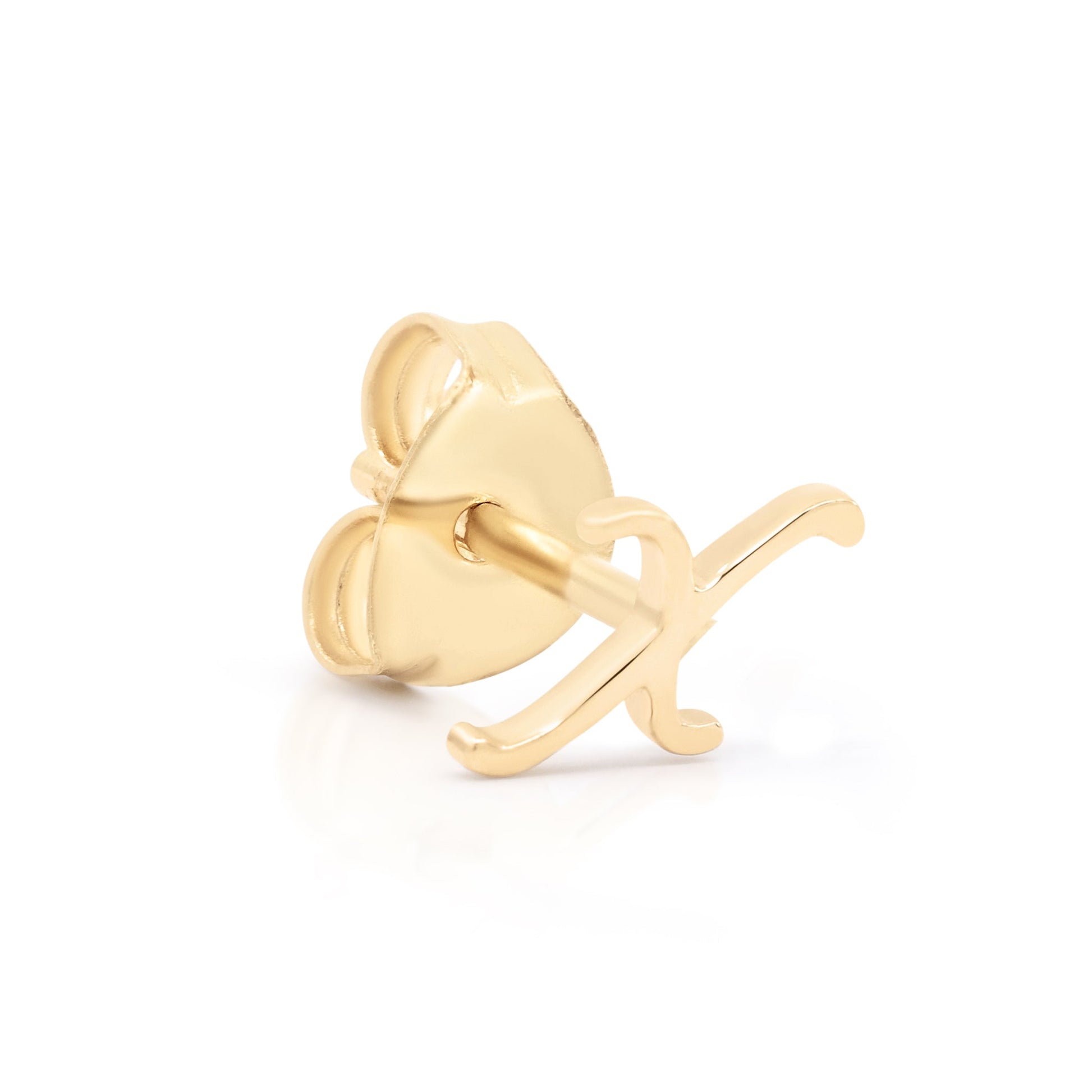 Letter Initial Single Stud Earring 34