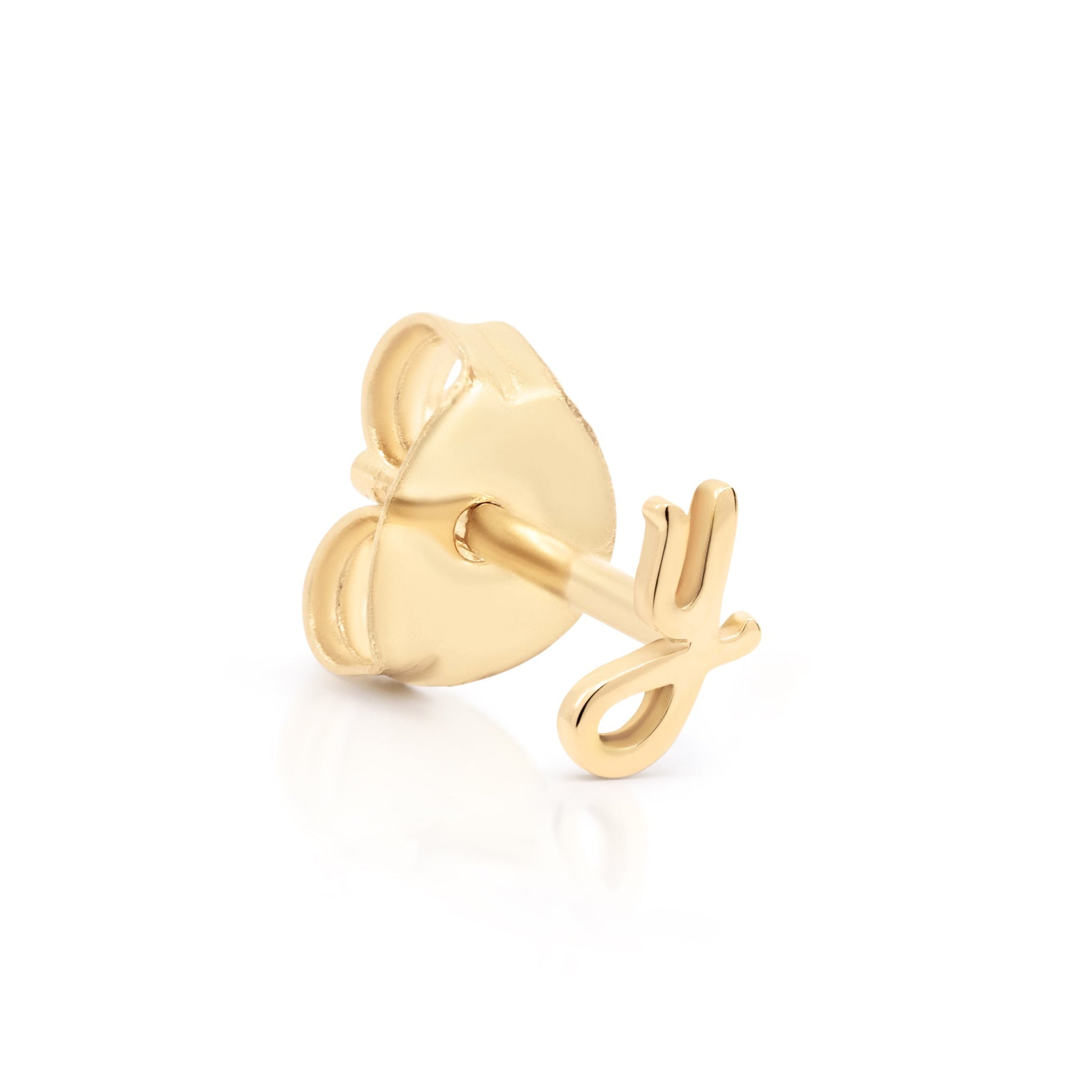 Letter Initial Single Stud Earring 35