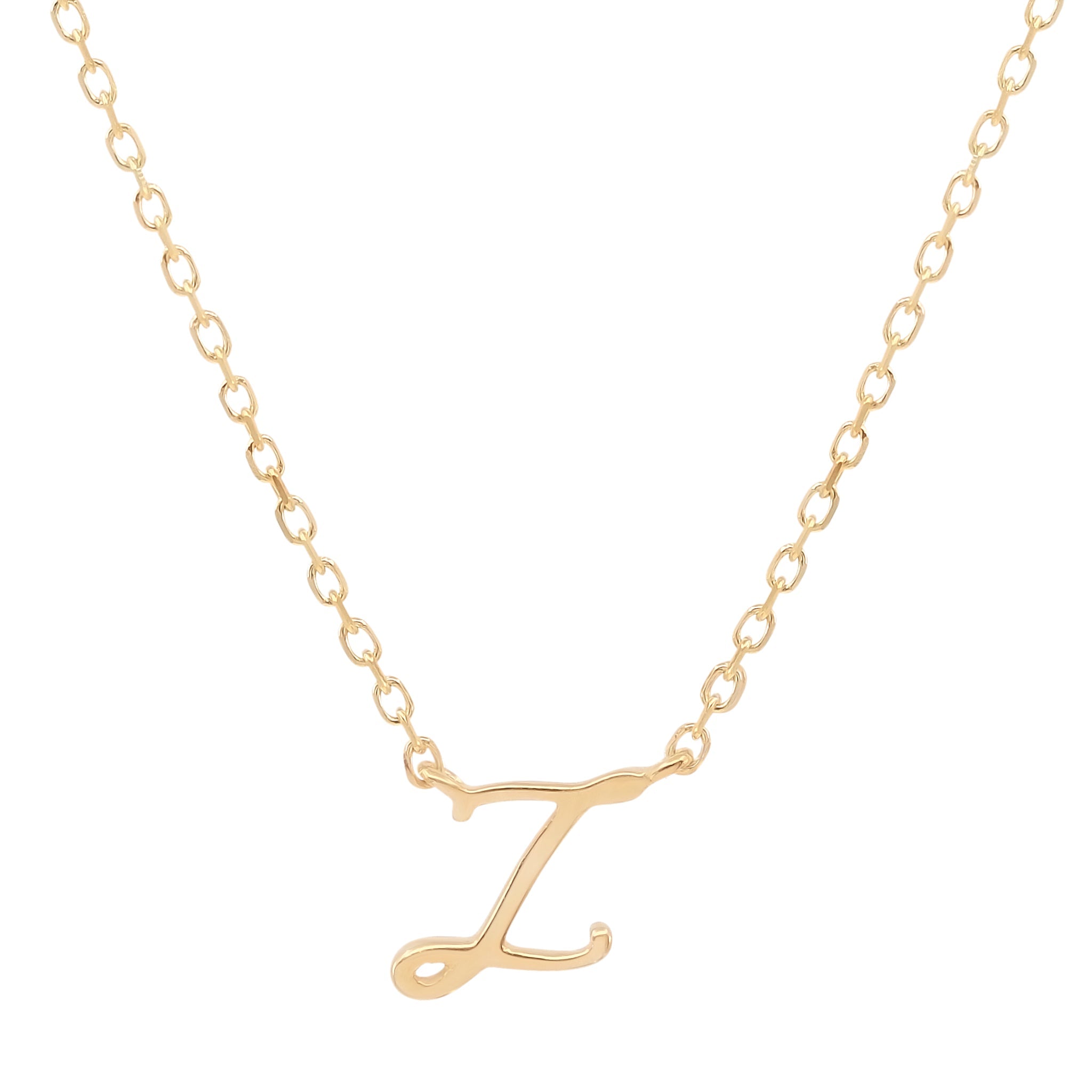 Golden Charm Initial Pendant Necklace