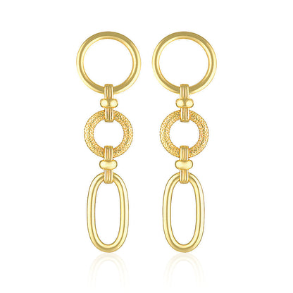 Glamorous Dual-Shaped Drop Earrings in Sleek Silver Finish 10