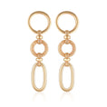 Load image into Gallery viewer, Glamorous Dual-Shaped Drop Earrings in Sleek Silver Finish
