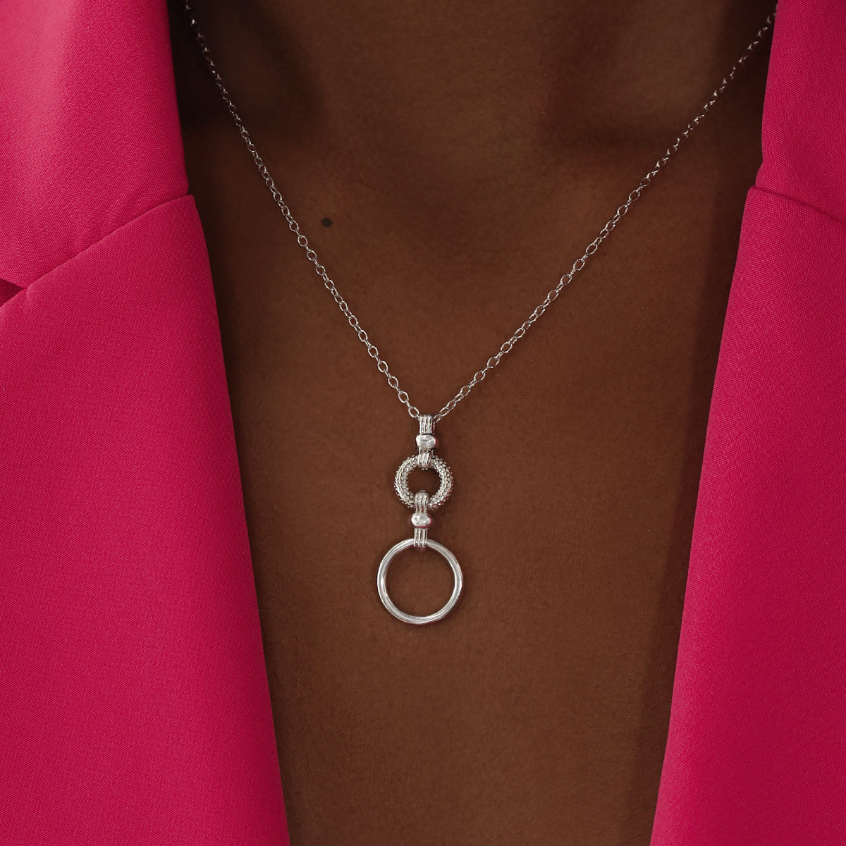 Golden Elegance Double Ring Necklace 9